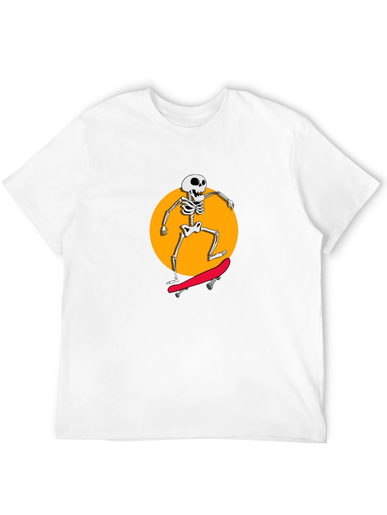 Skeleton Skateboarder Black Graphic Tee