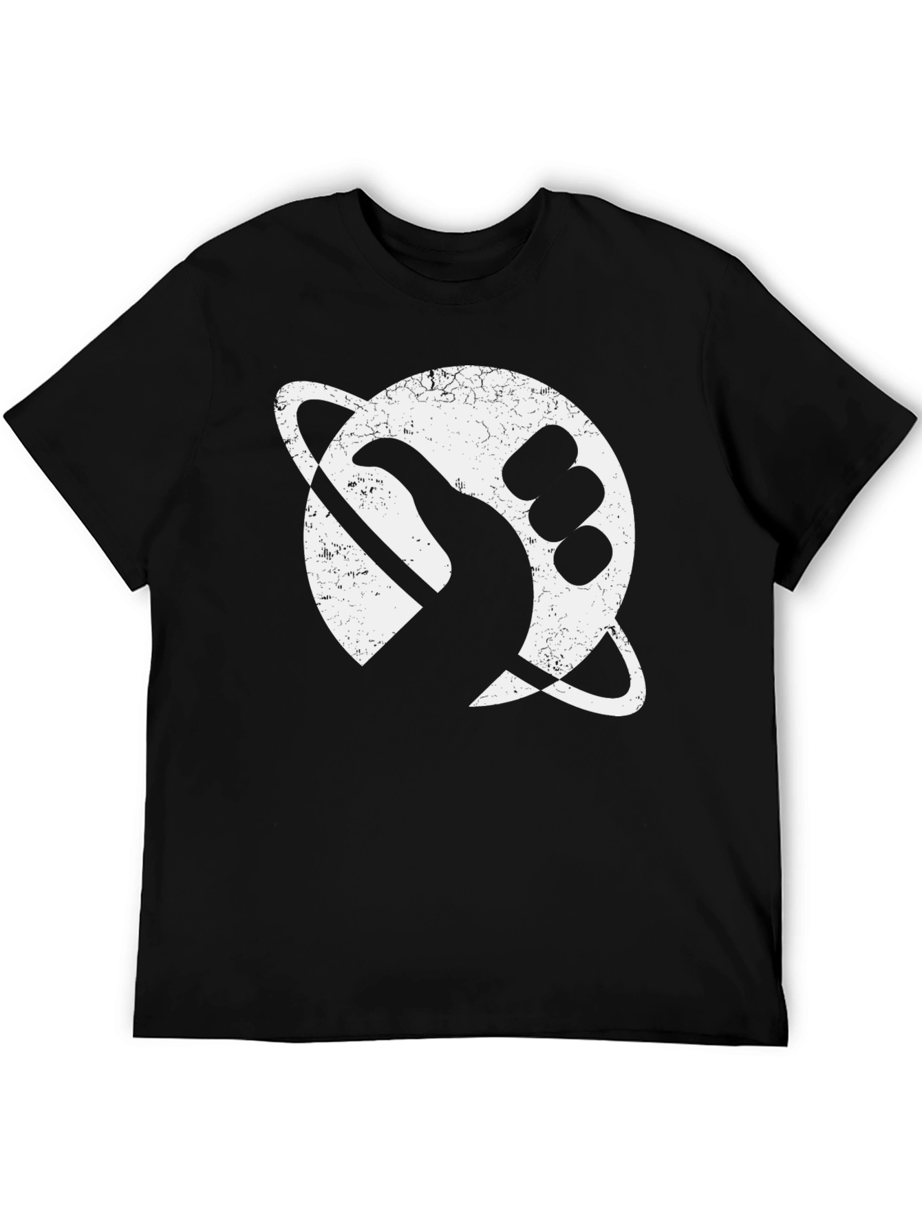Retro Space Graphic T-Shirt - Black