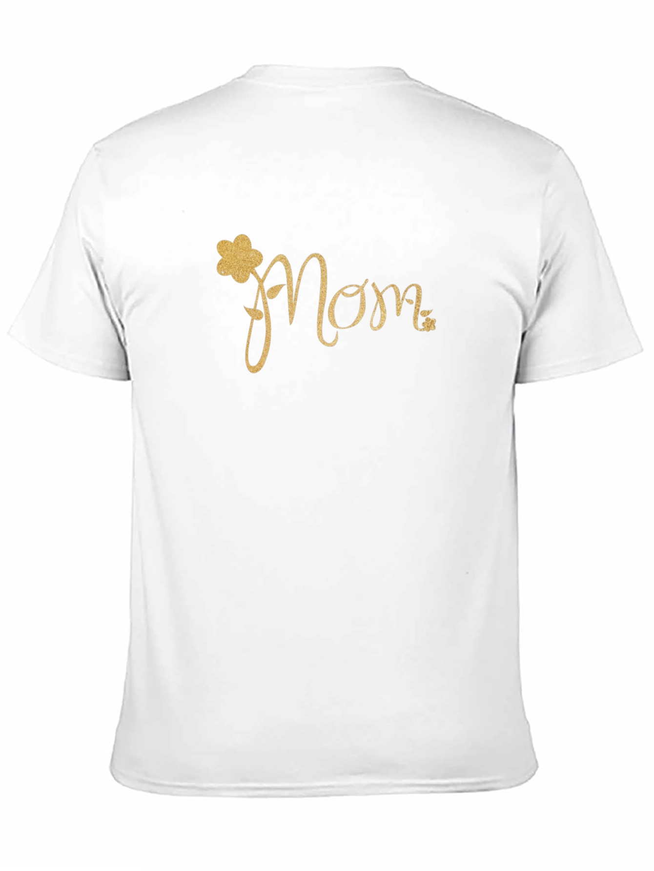 Mom Flower Graphic Black T-Shirt