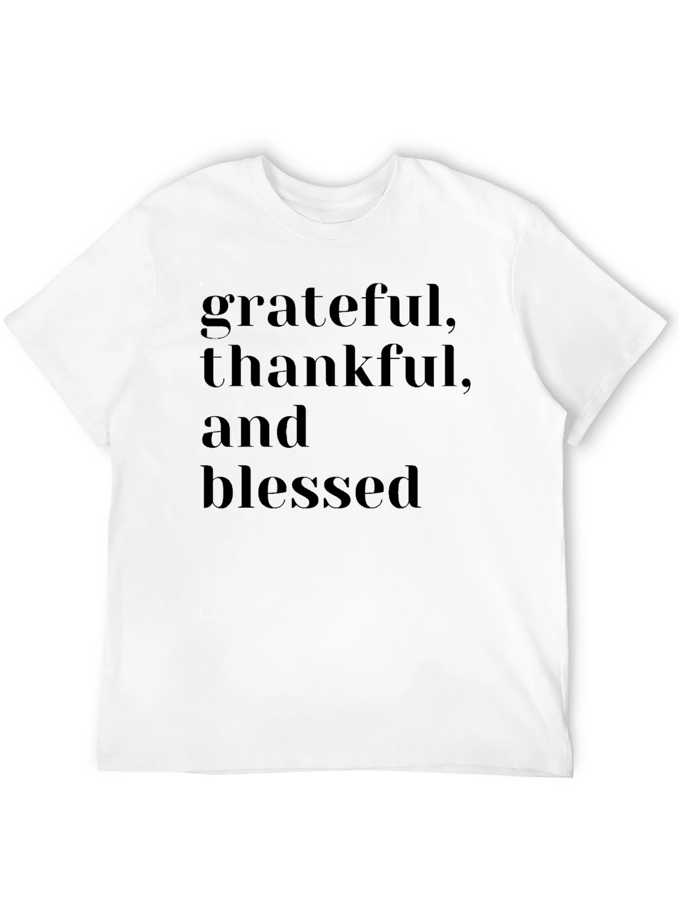 Grateful Thankful Blessed Black T-Shirt