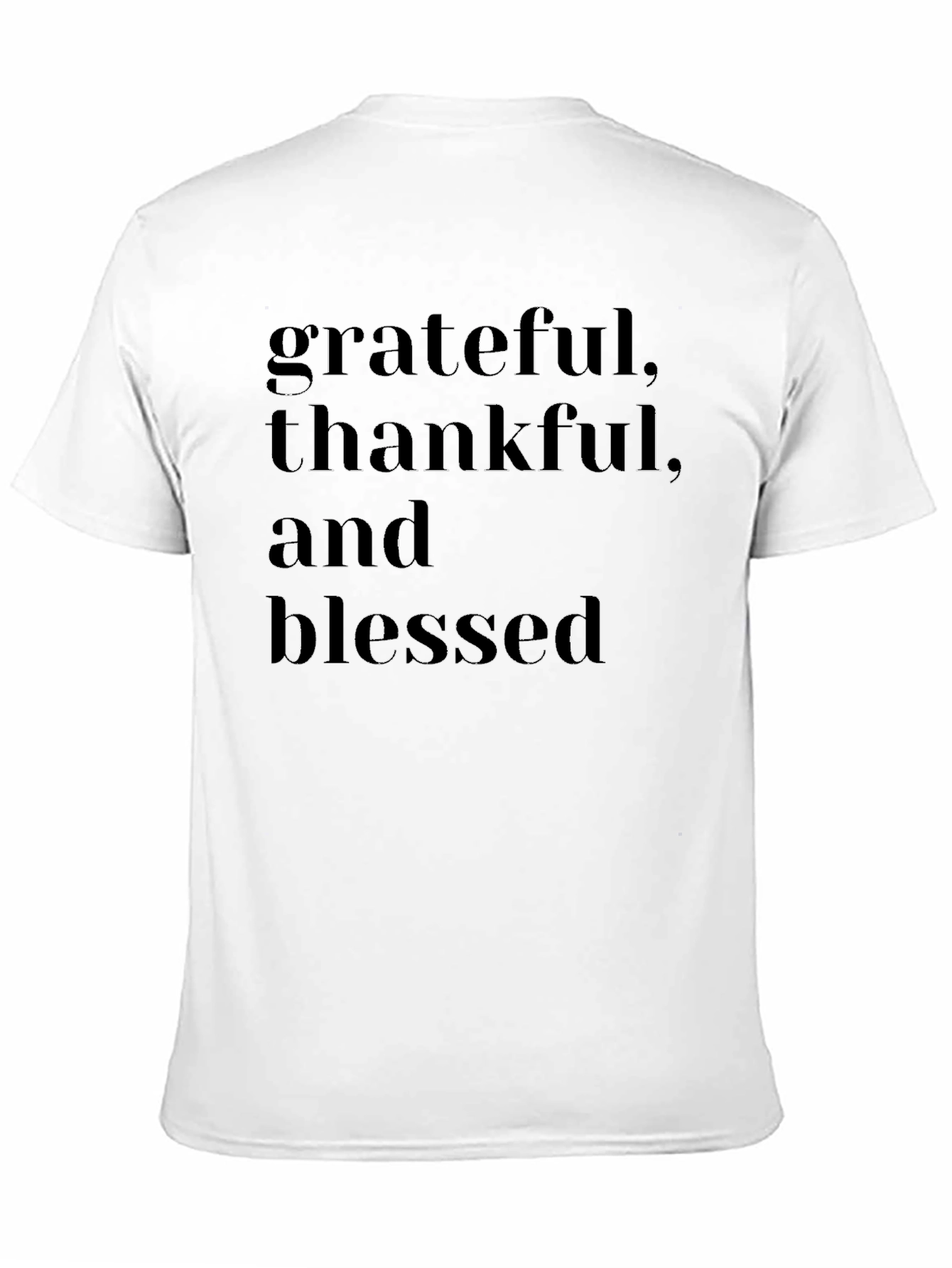 Grateful Thankful Blessed Black T-Shirt