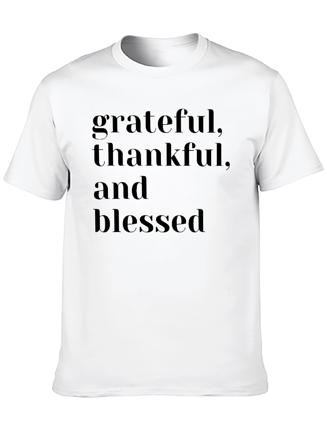 Grateful Thankful Blessed Black T-Shirt