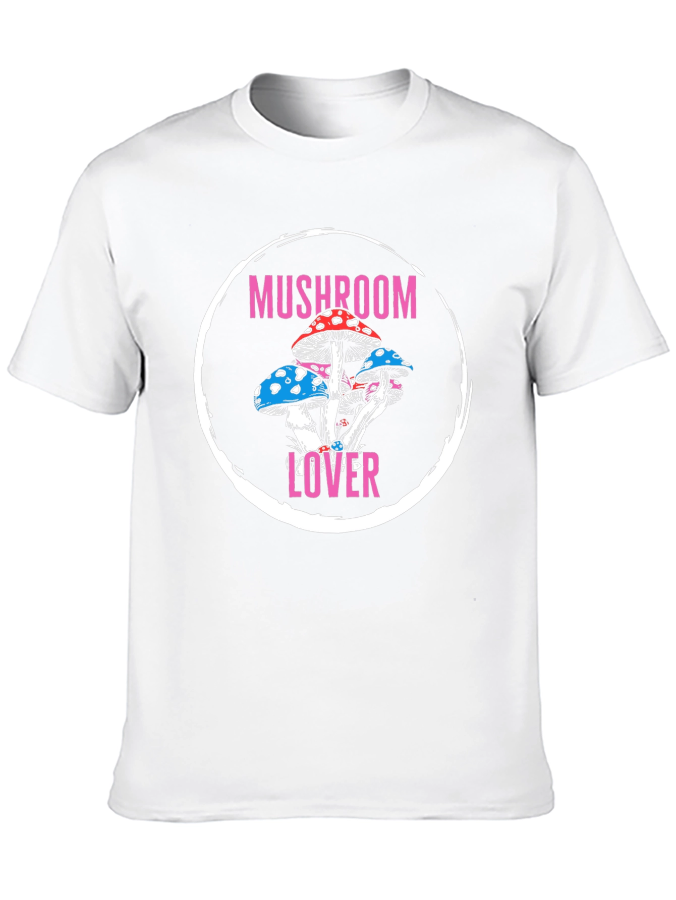Mushroom Lover Graphic Tee - Stylish Crew Neck Shirt