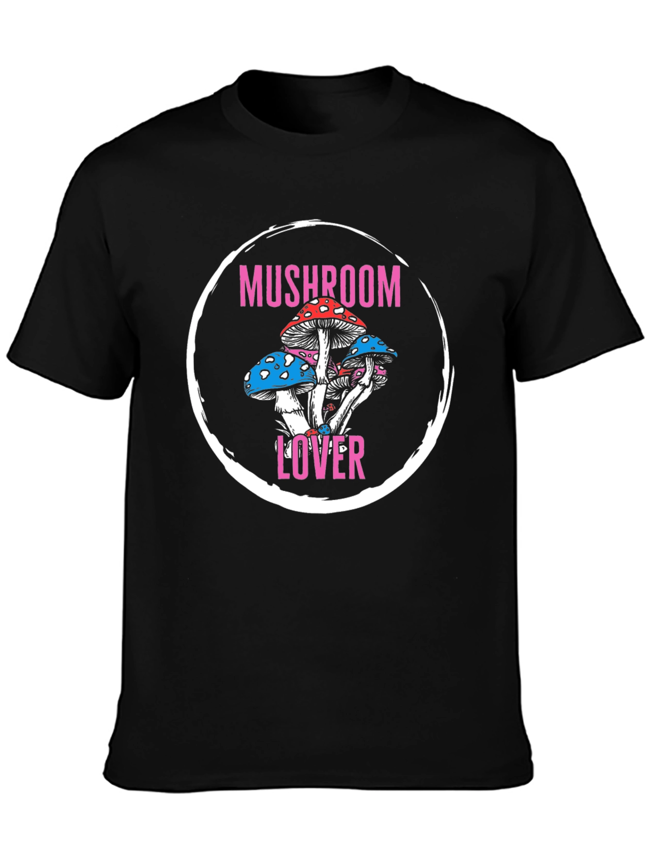 Mushroom Lover Graphic Tee - Stylish Crew Neck Shirt