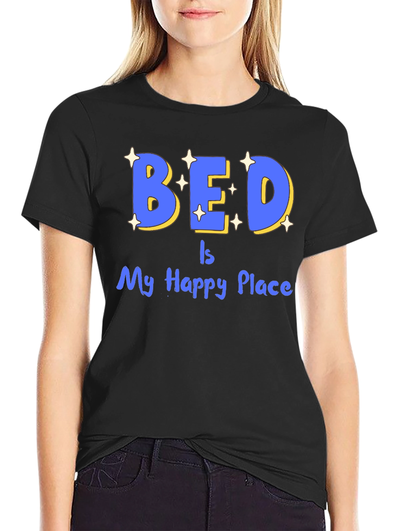 Bed Is My Happy Place Graphic Tee
