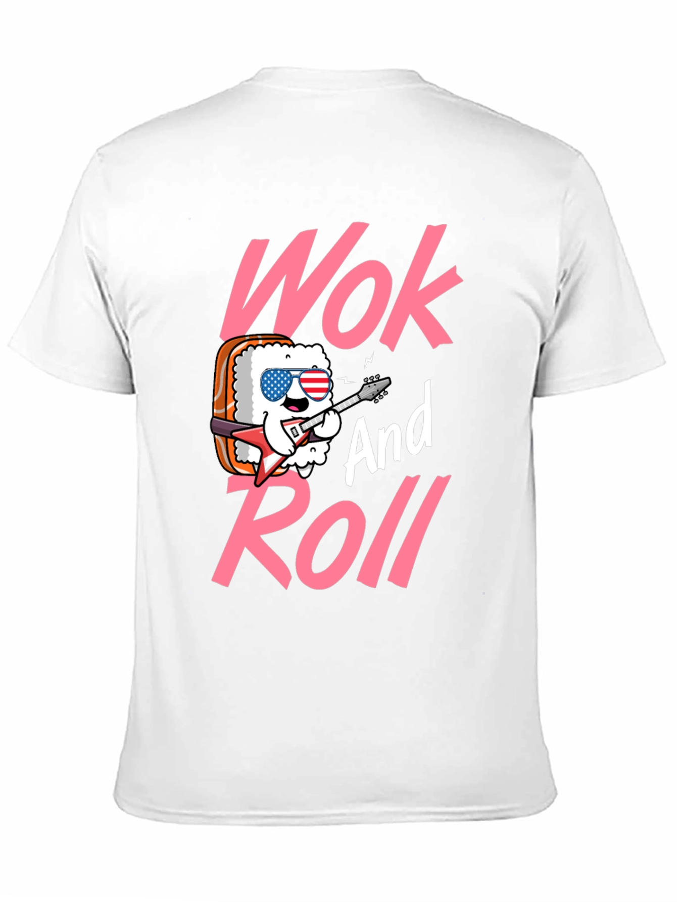 Wok and Roll Graphic Tee - Funny Sushi T-Shirt