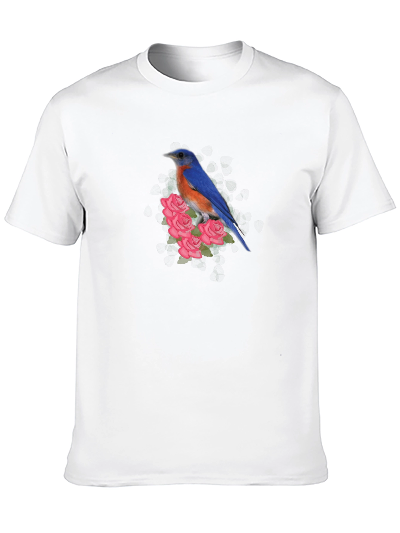 Bird & Roses Graphic Tee - Soft Cotton Blend