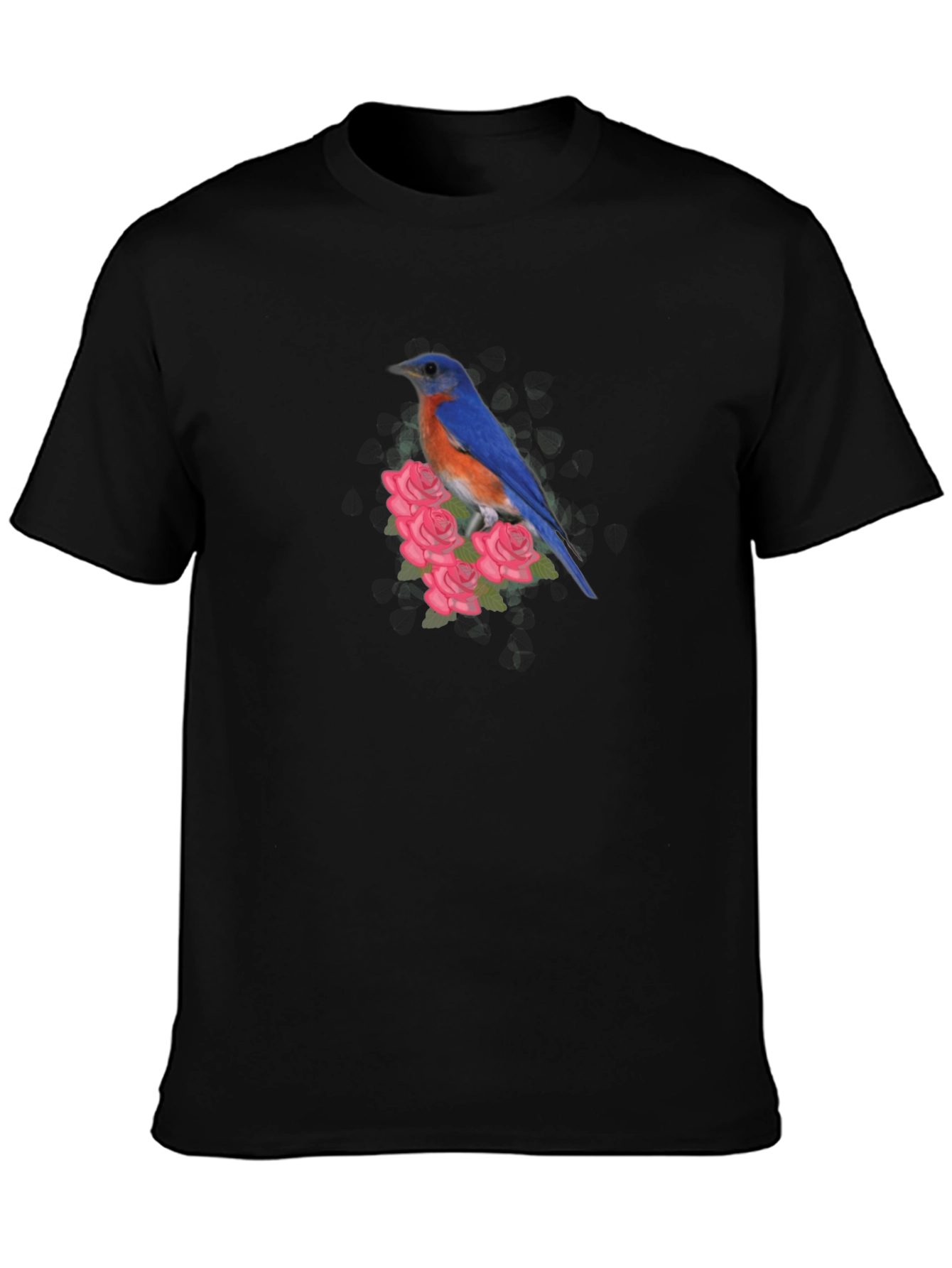 Bird & Roses Graphic Tee - Soft Cotton Blend
