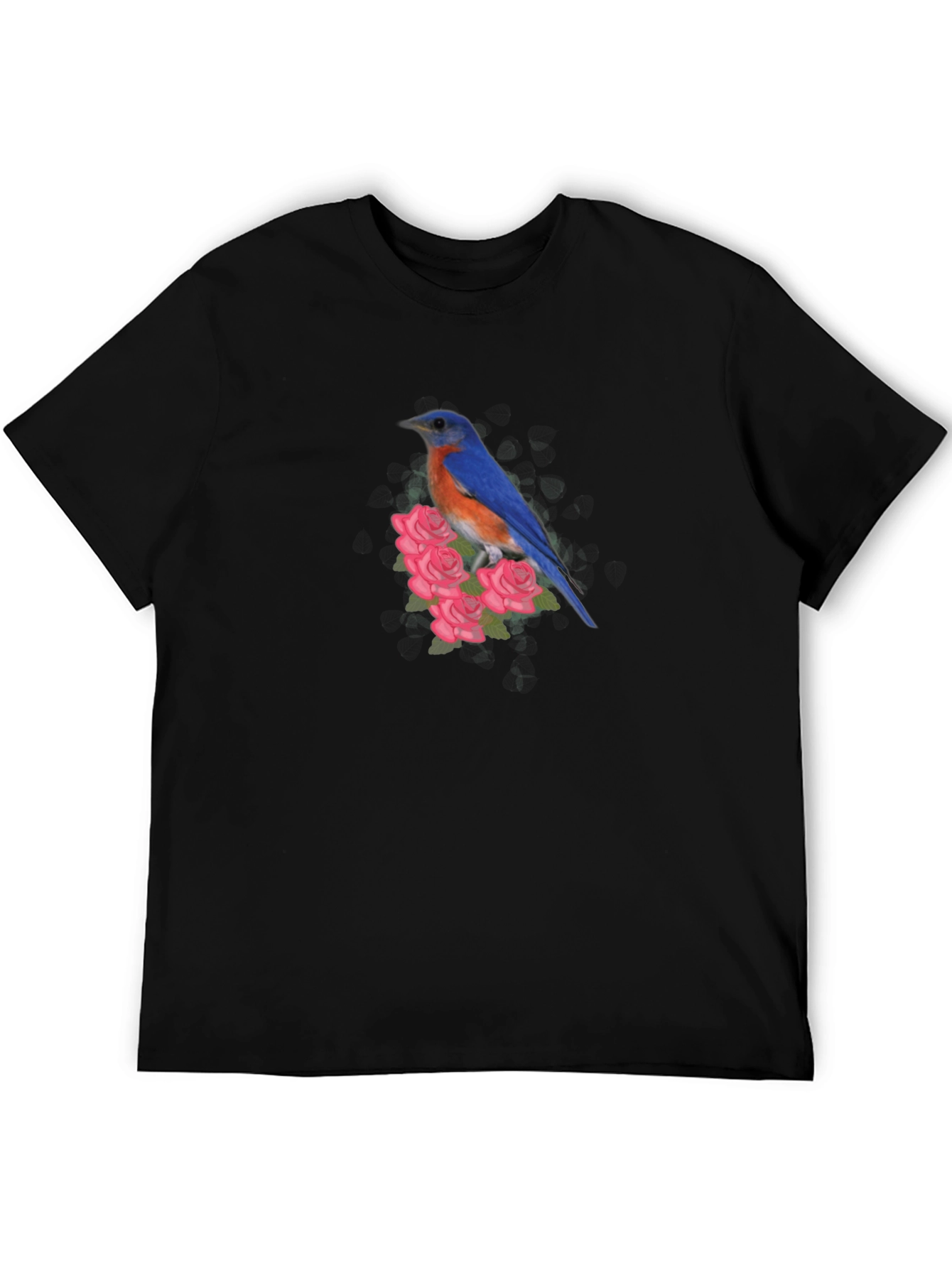 Bird & Roses Graphic Tee - Soft Cotton Blend