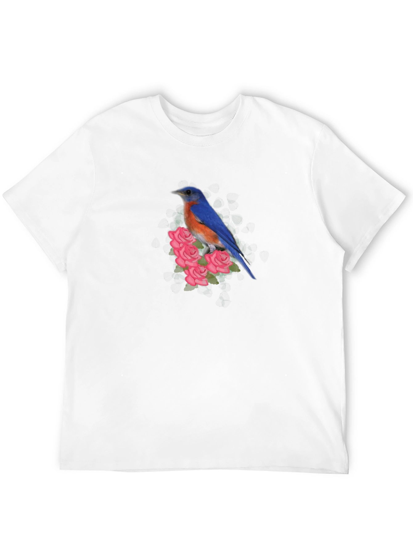 Bird & Roses Graphic Tee - Soft Cotton Blend
