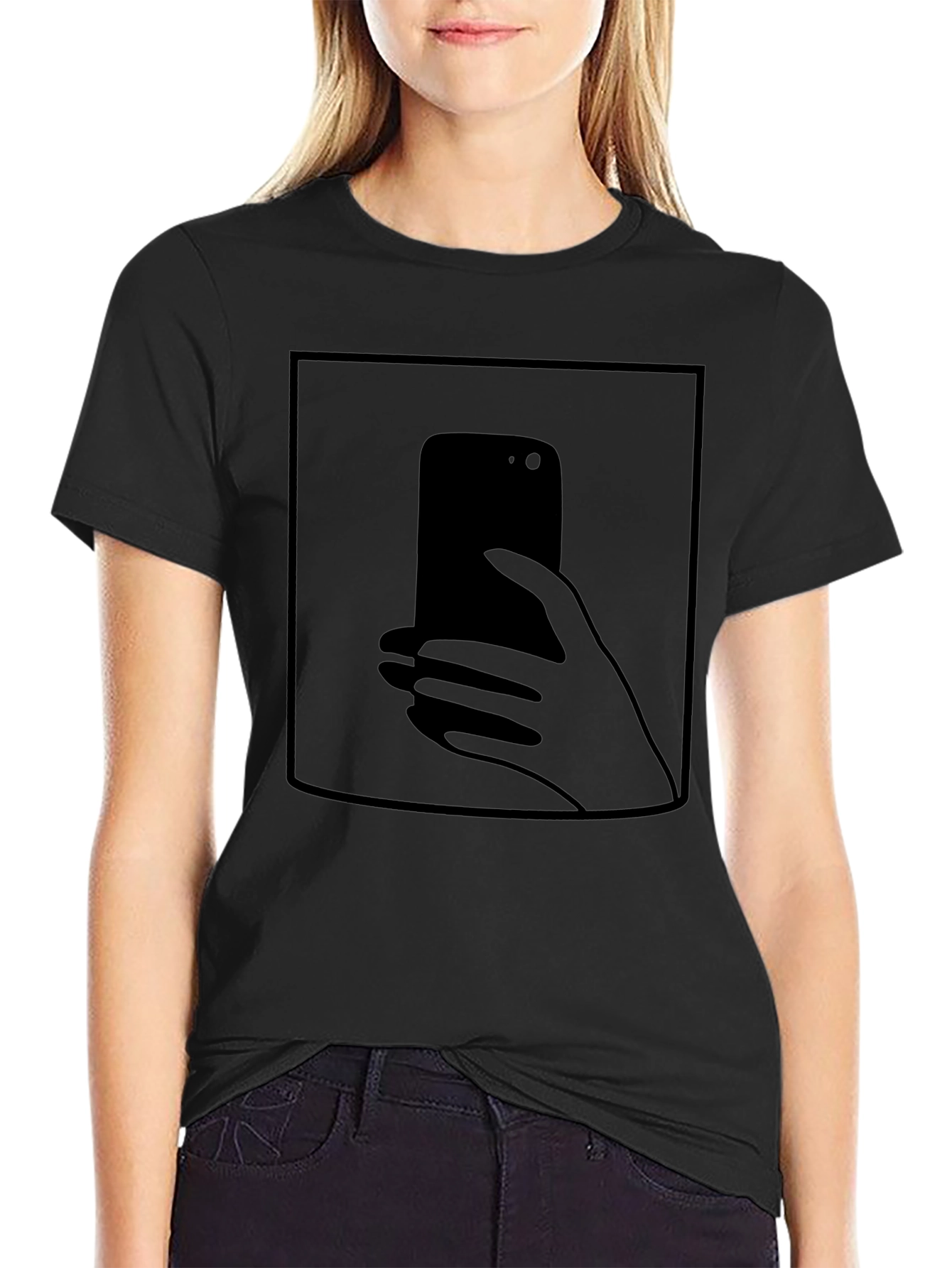Selfie Time Black T-Shirt