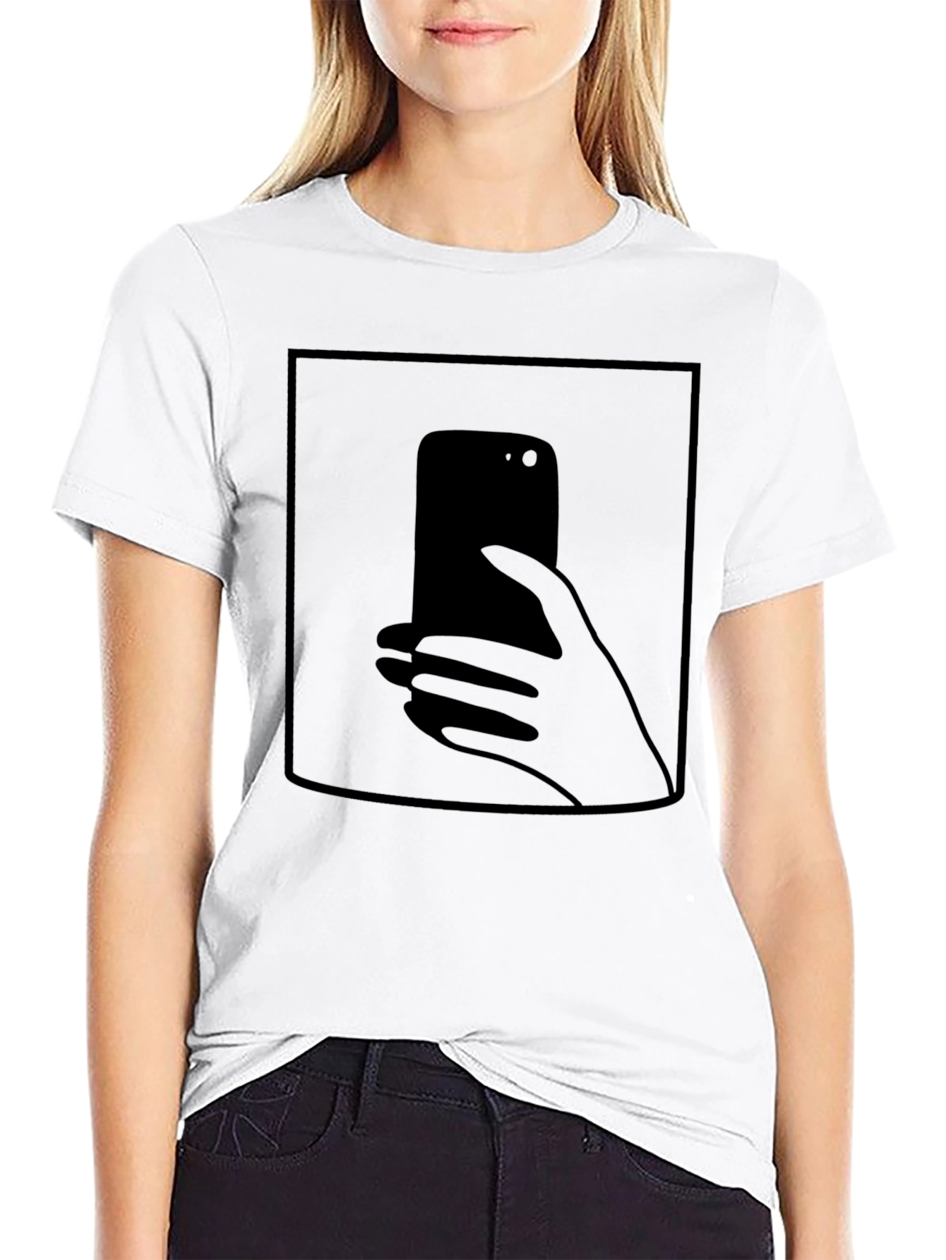 Selfie Time Black T-Shirt
