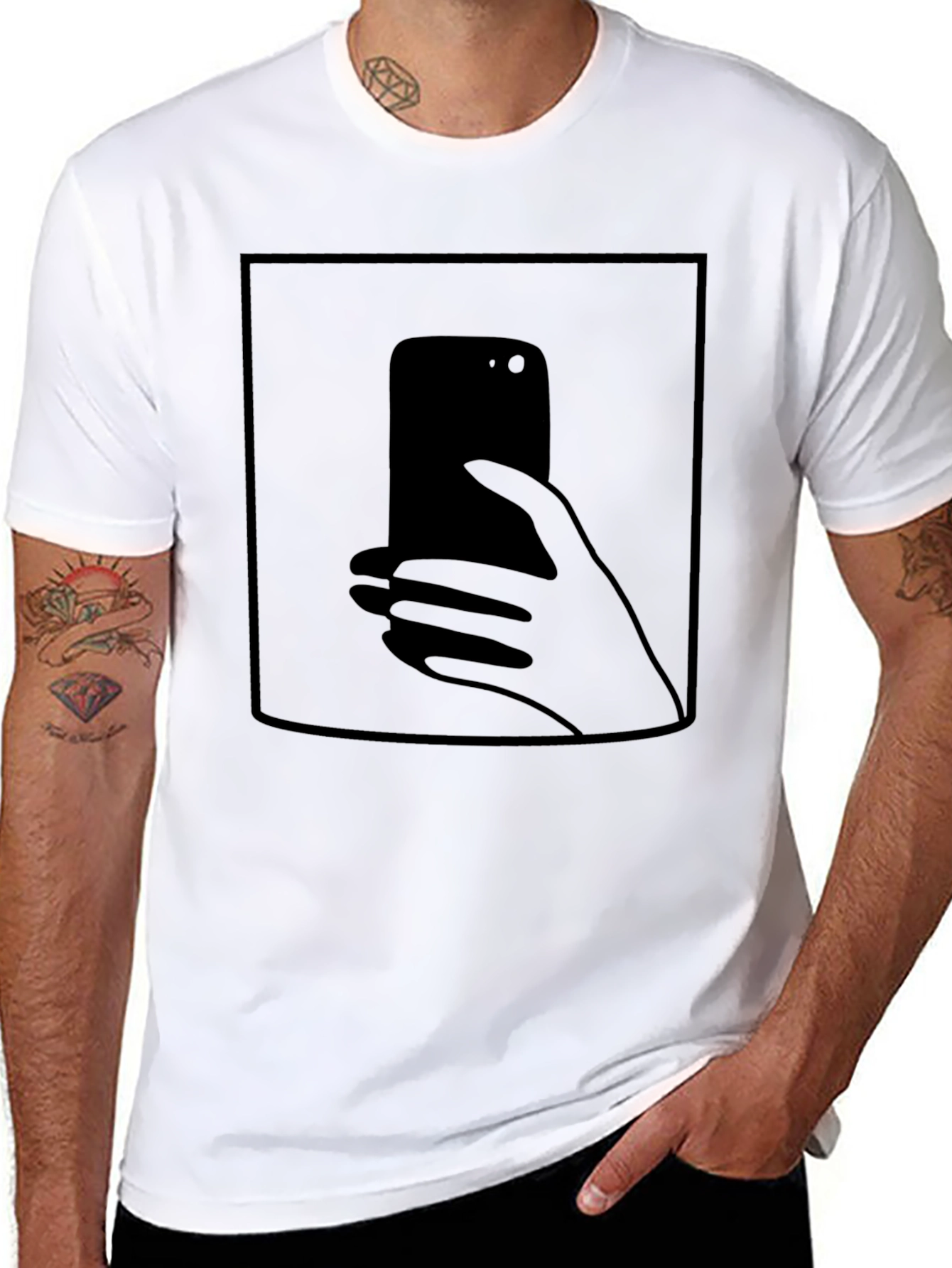 Selfie Time Black T-Shirt