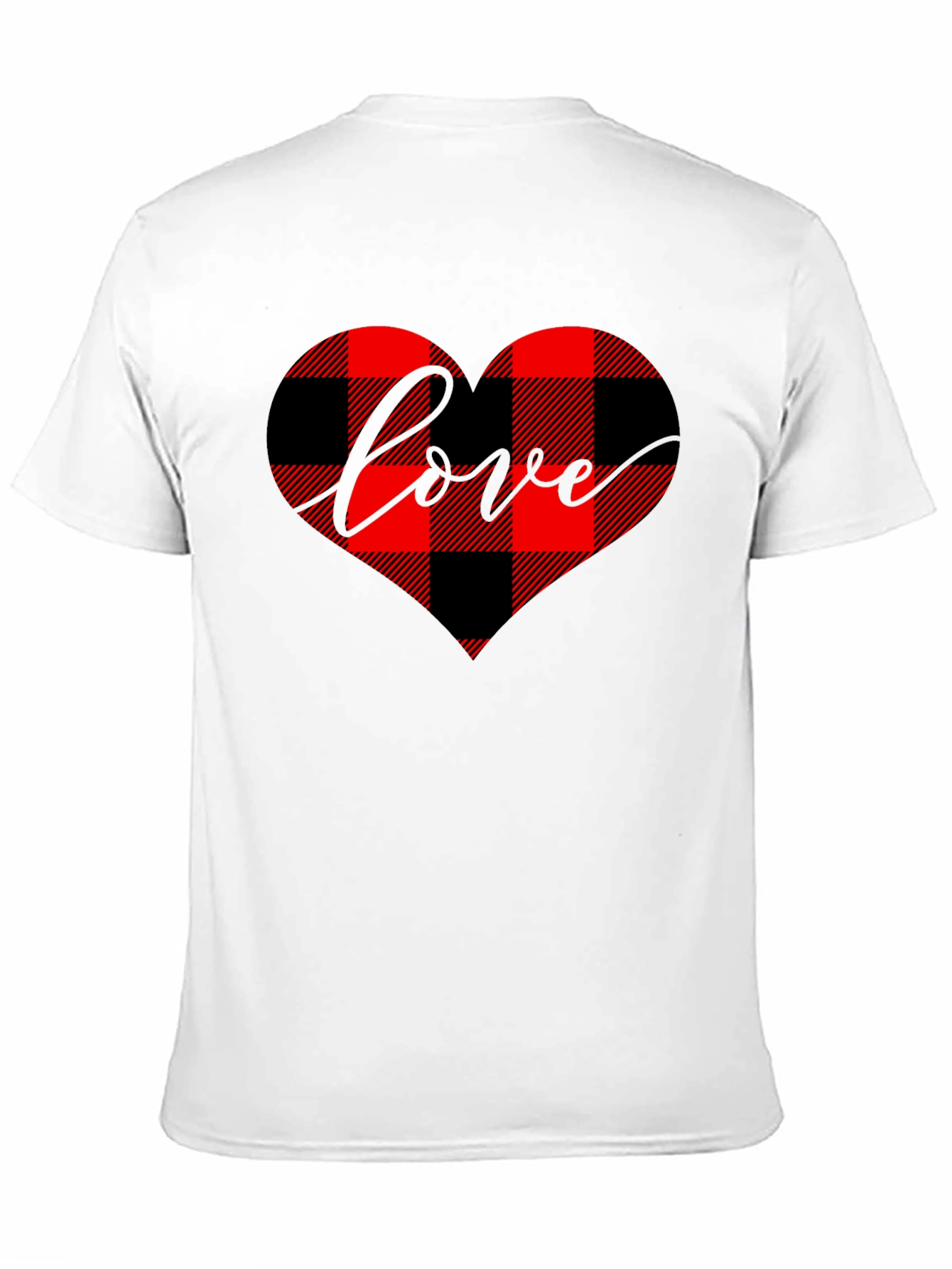 Buffalo Plaid Heart Love Graphic Tee