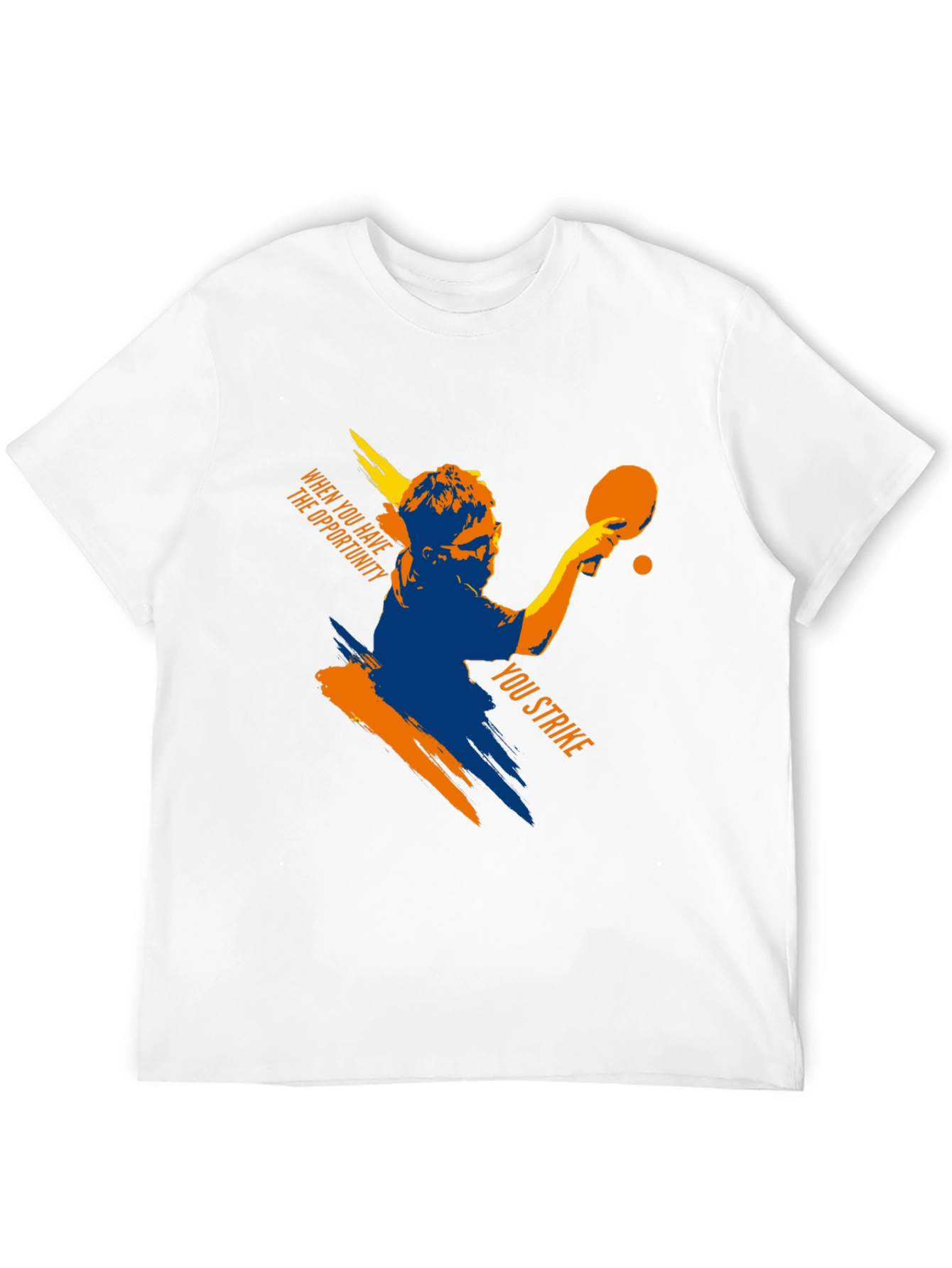 Table Tennis Strike Black Graphic Tee