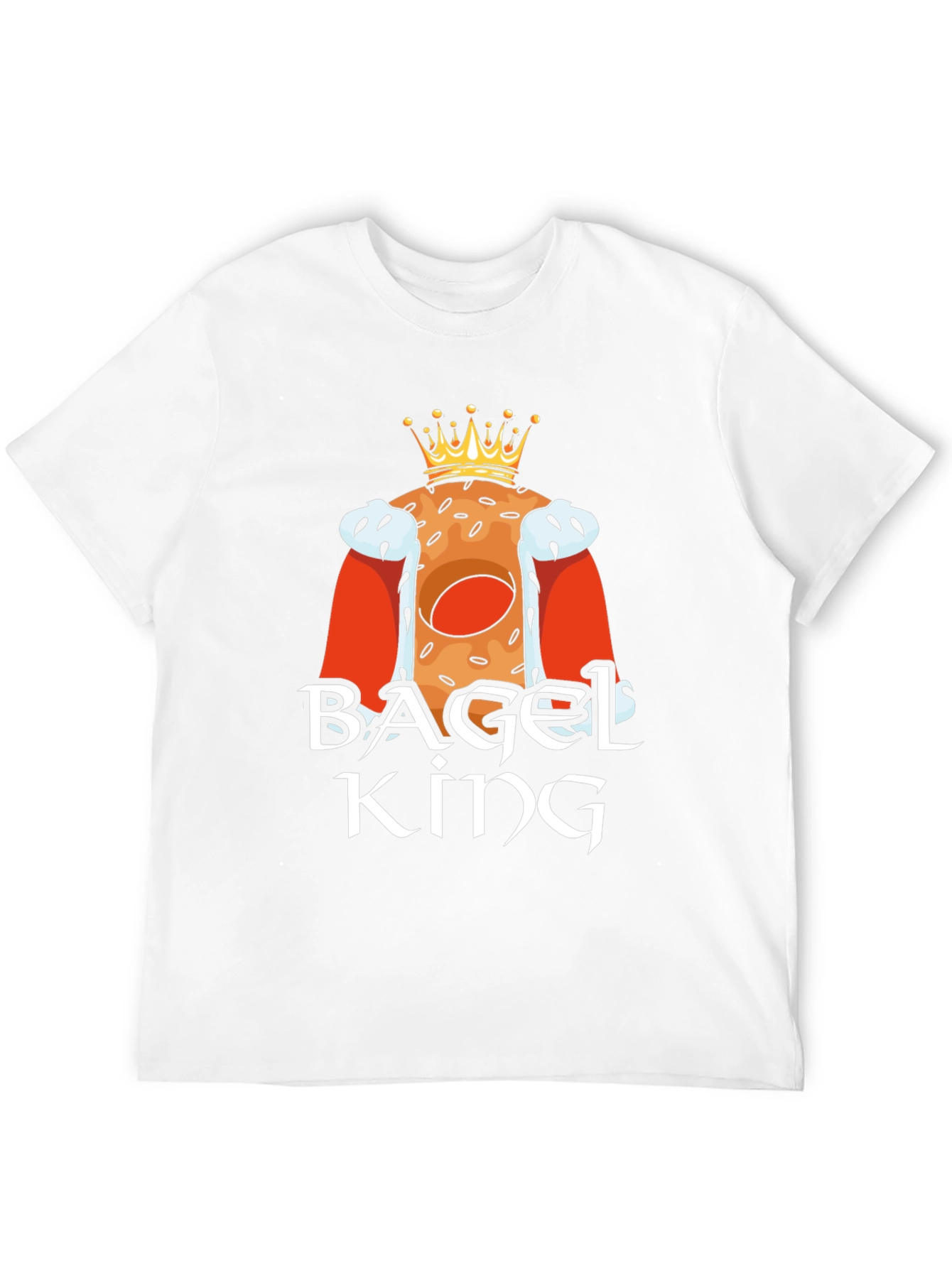 Bagel King Graphic T-Shirt - Novelty Food Tee