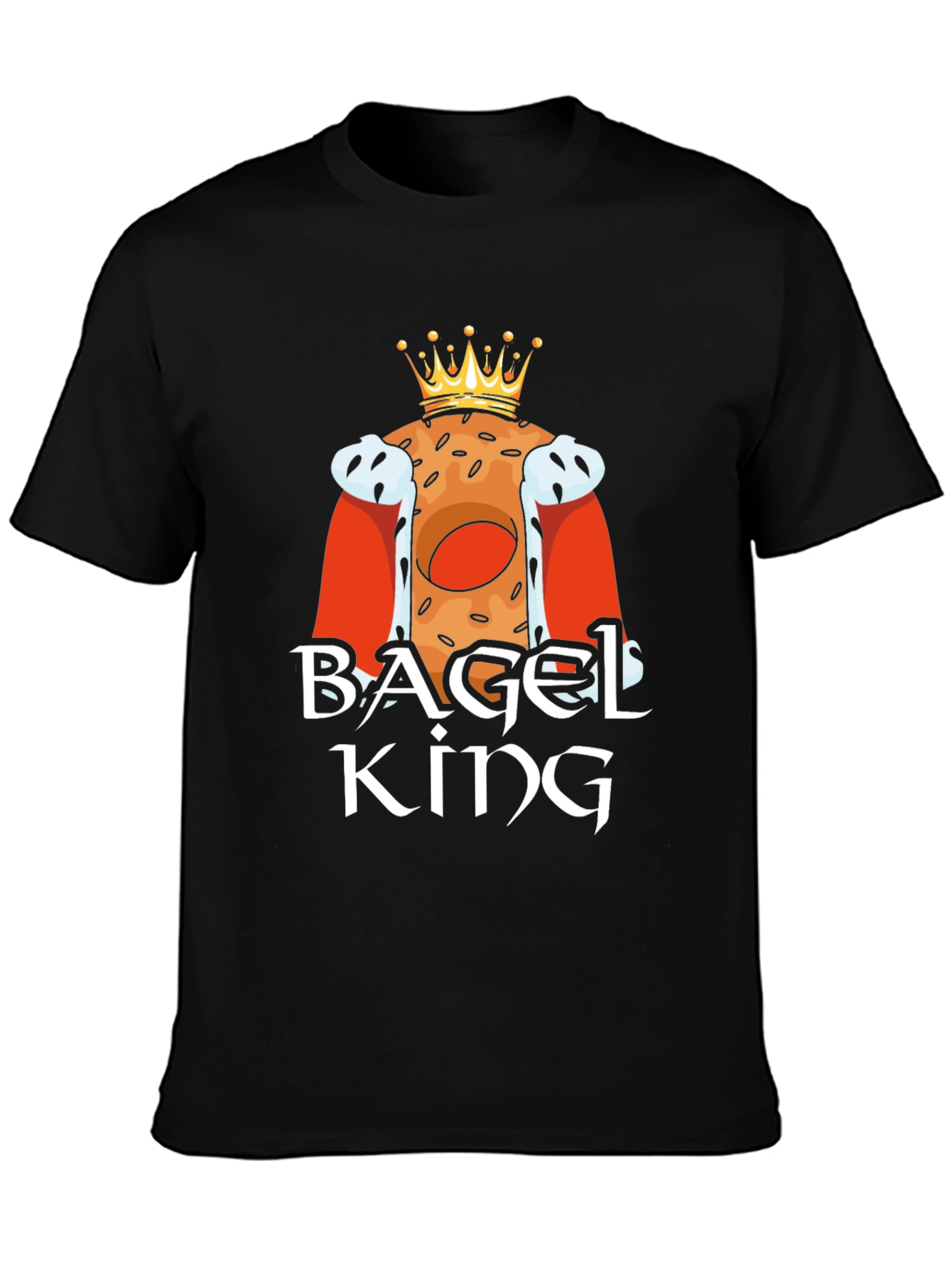 Bagel King Graphic T-Shirt - Novelty Food Tee