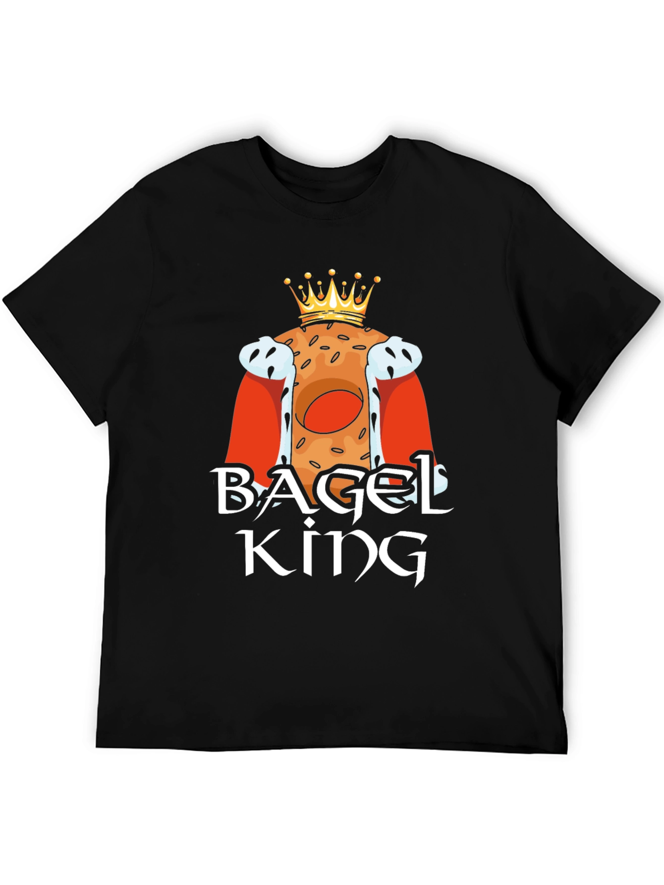 Bagel King Graphic T-Shirt - Novelty Food Tee