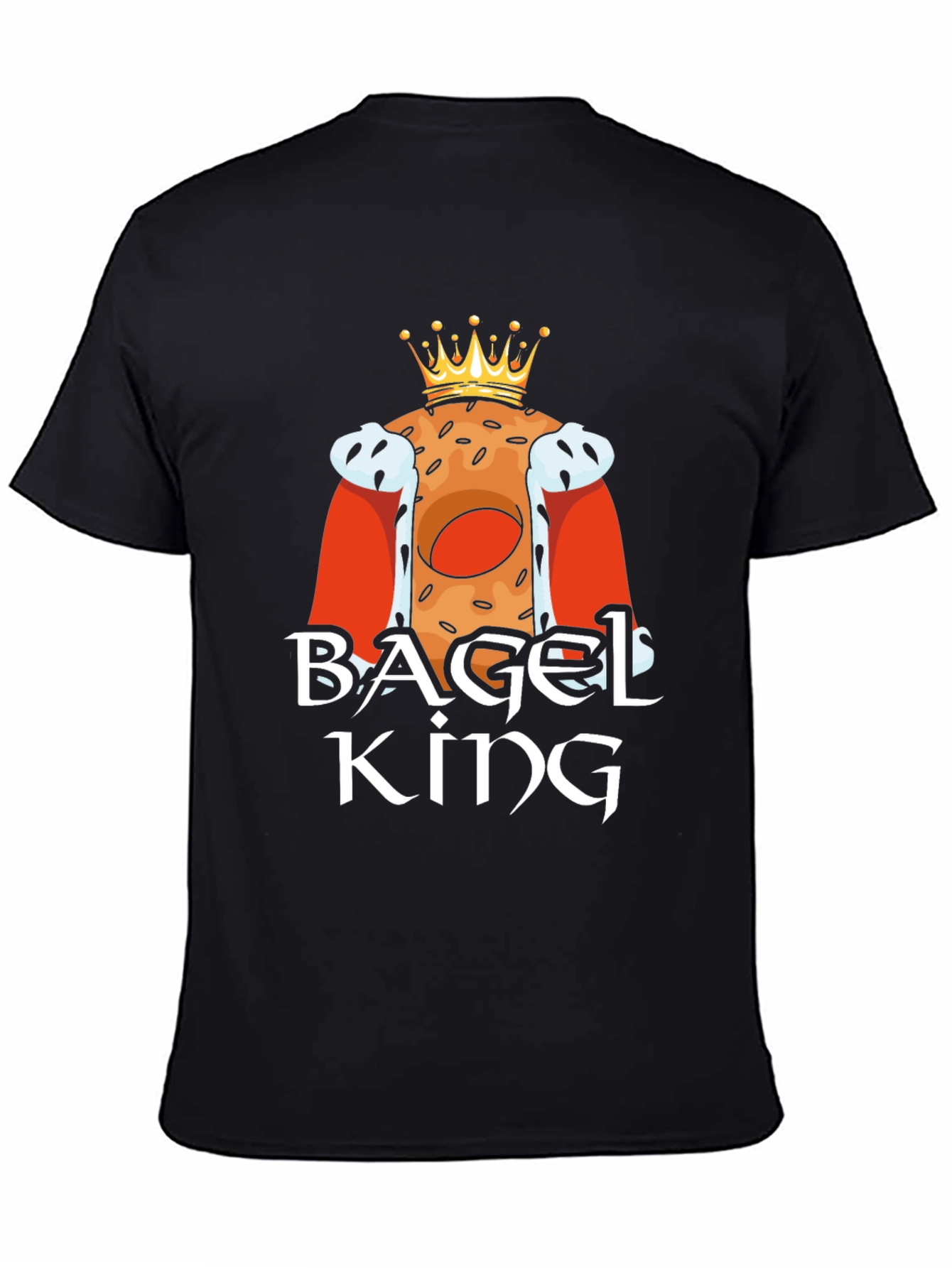 Bagel King Graphic T-Shirt - Novelty Food Tee