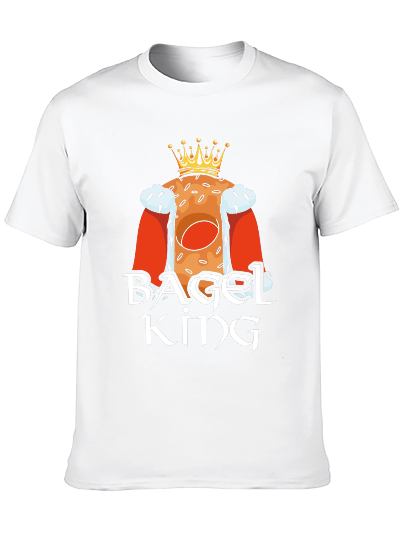 Bagel King Graphic T-Shirt - Novelty Food Tee