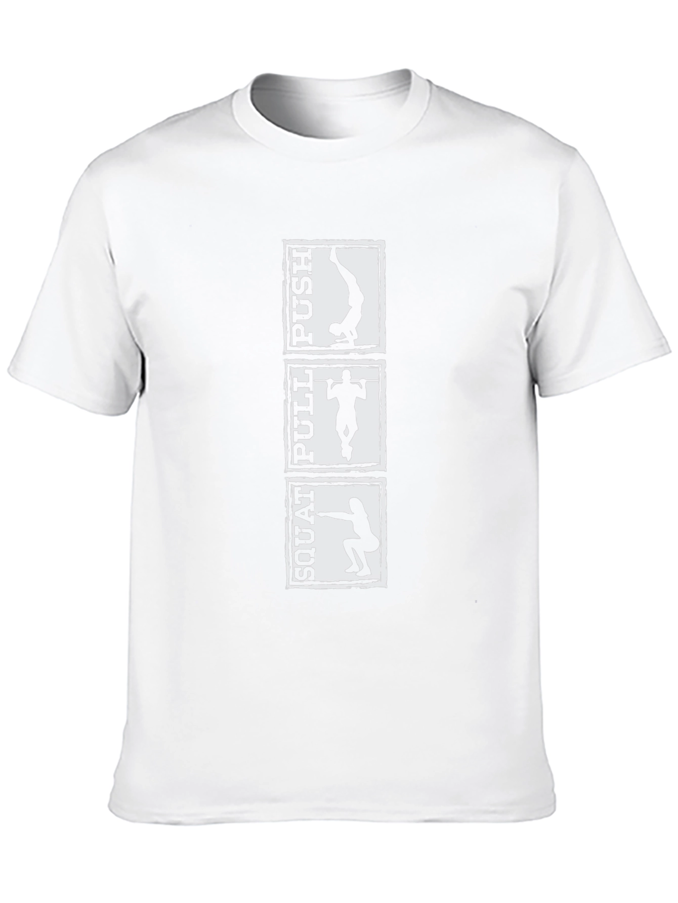Workout T-Shirt: Squat Pull Push - Black