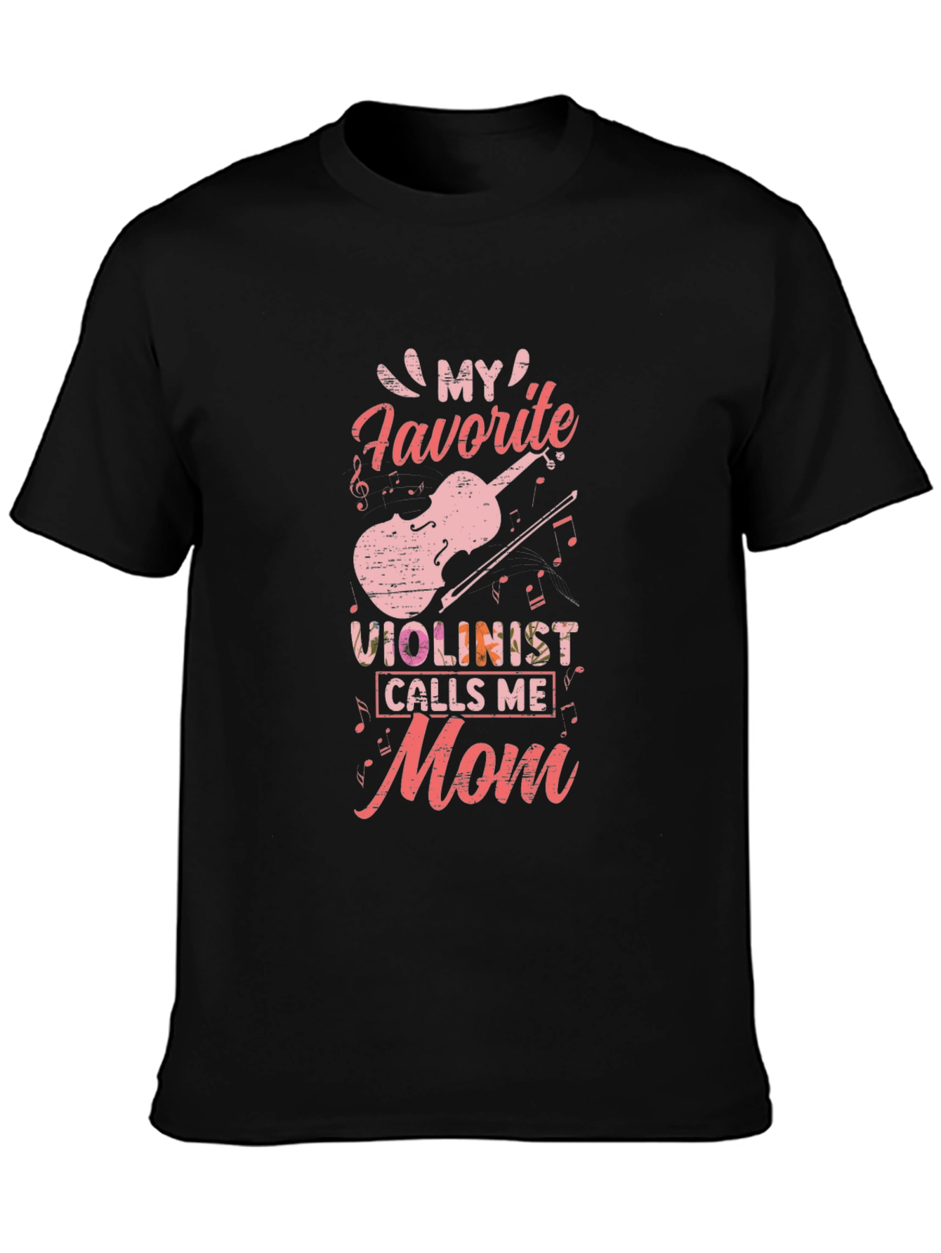 Violinist Mom T-Shirt - Black Cotton Tee