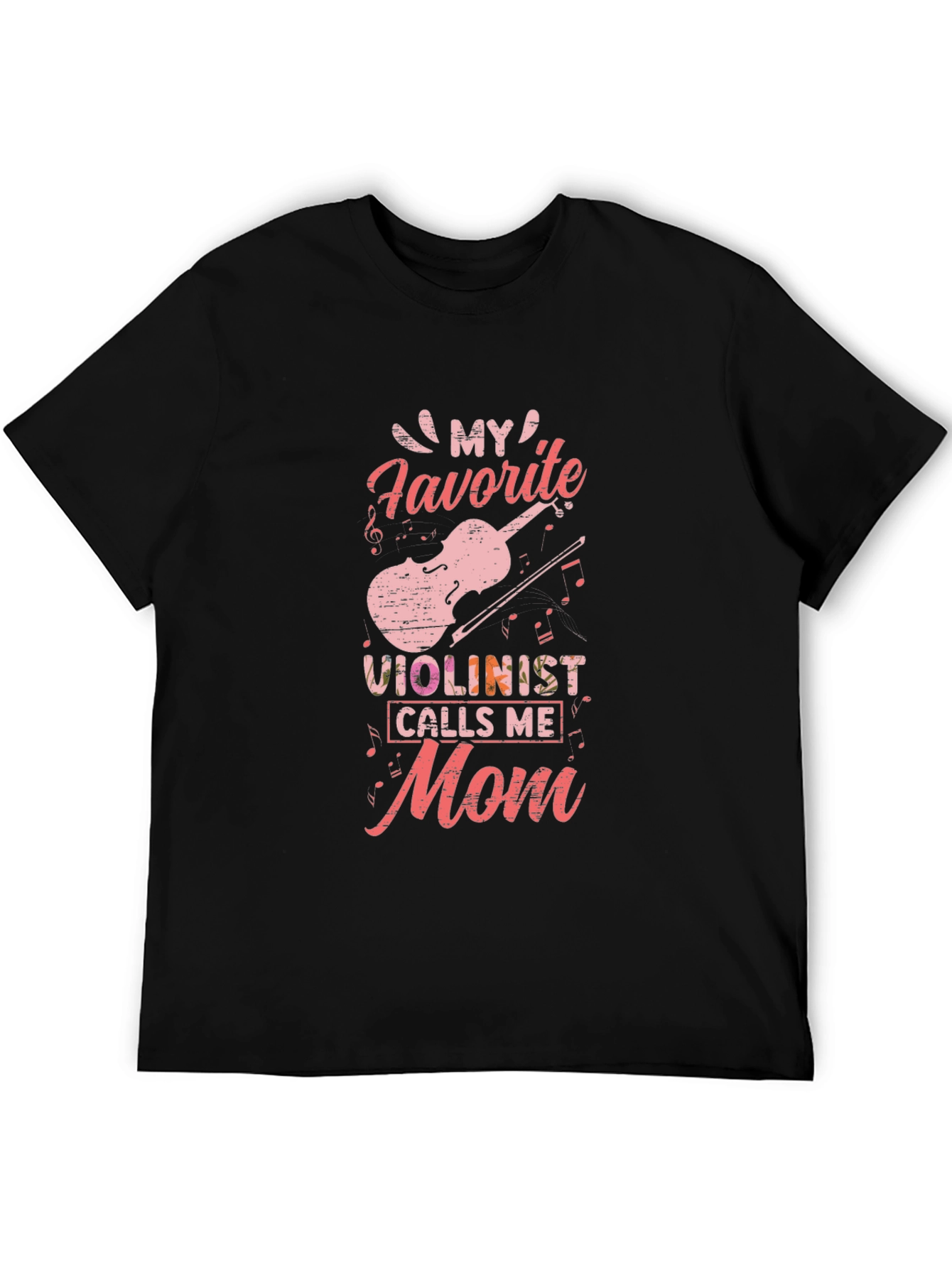 Violinist Mom T-Shirt - Black Cotton Tee