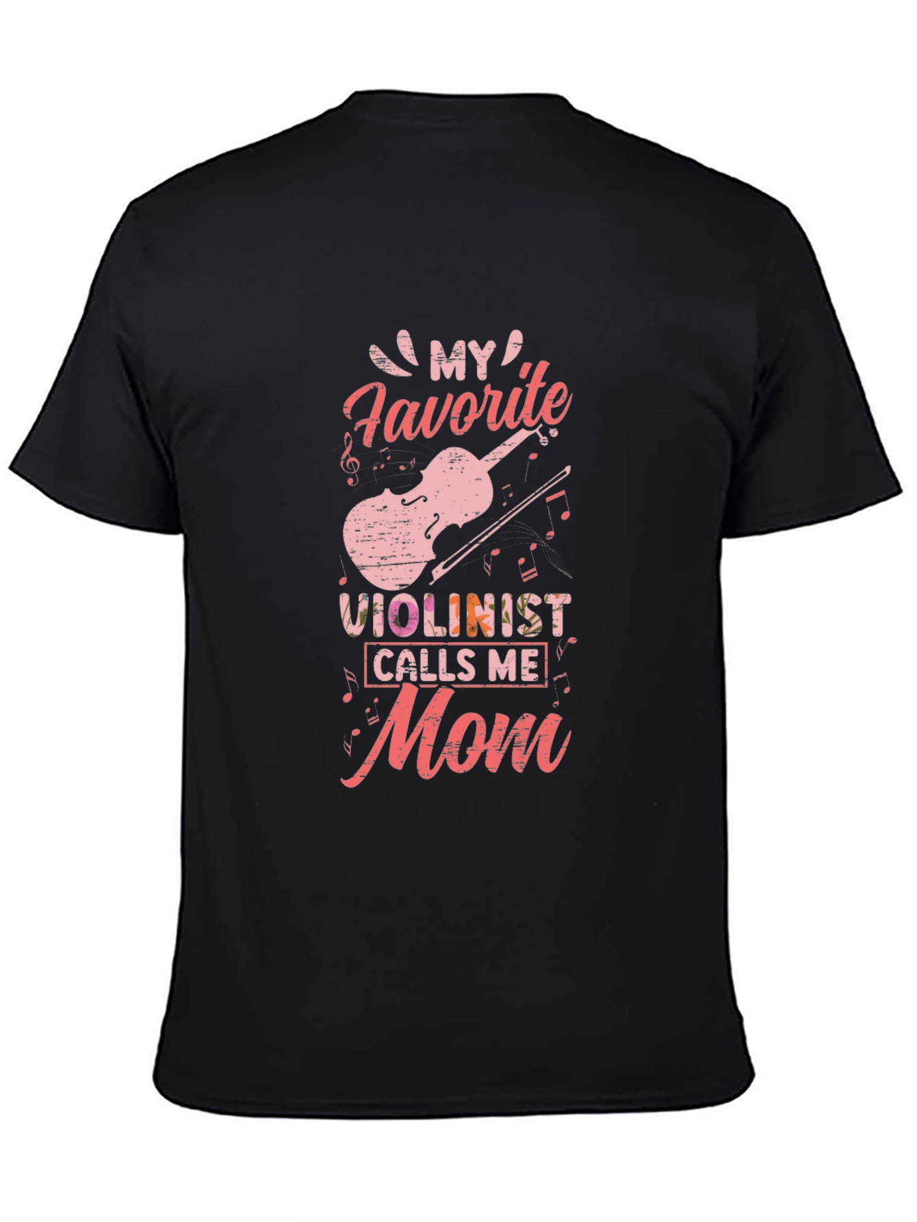 Violinist Mom T-Shirt - Black Cotton Tee