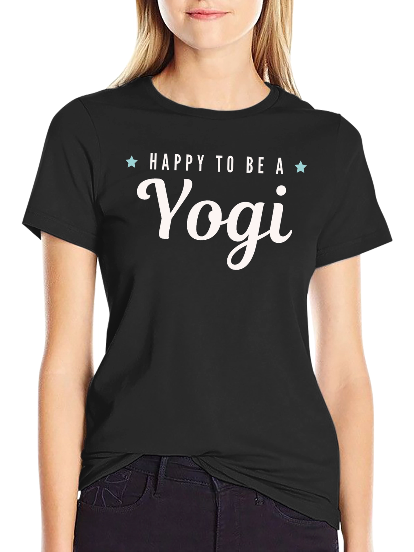 Happy to Be a Yogi Graphic T-Shirt
