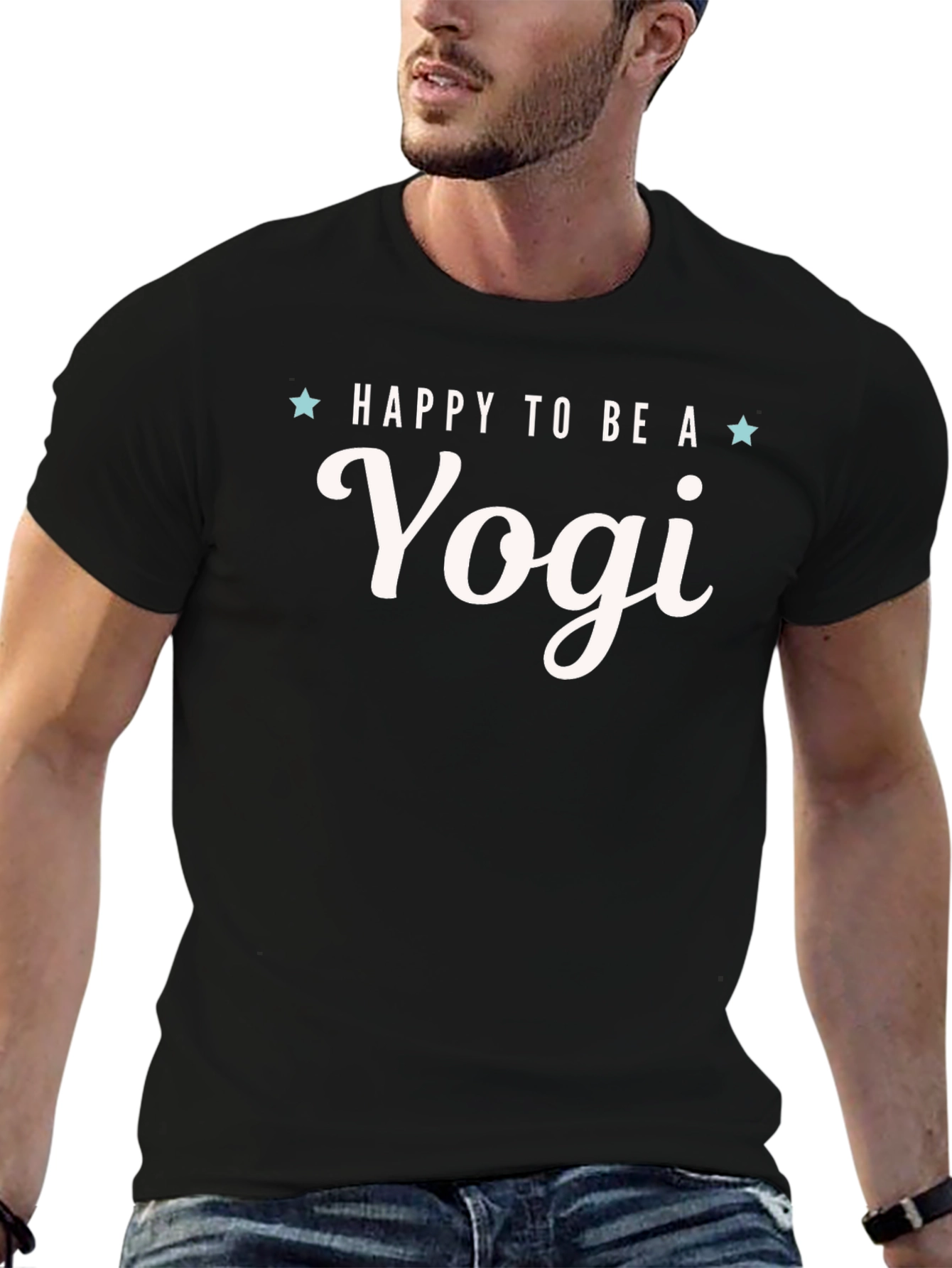 Happy to Be a Yogi Graphic T-Shirt