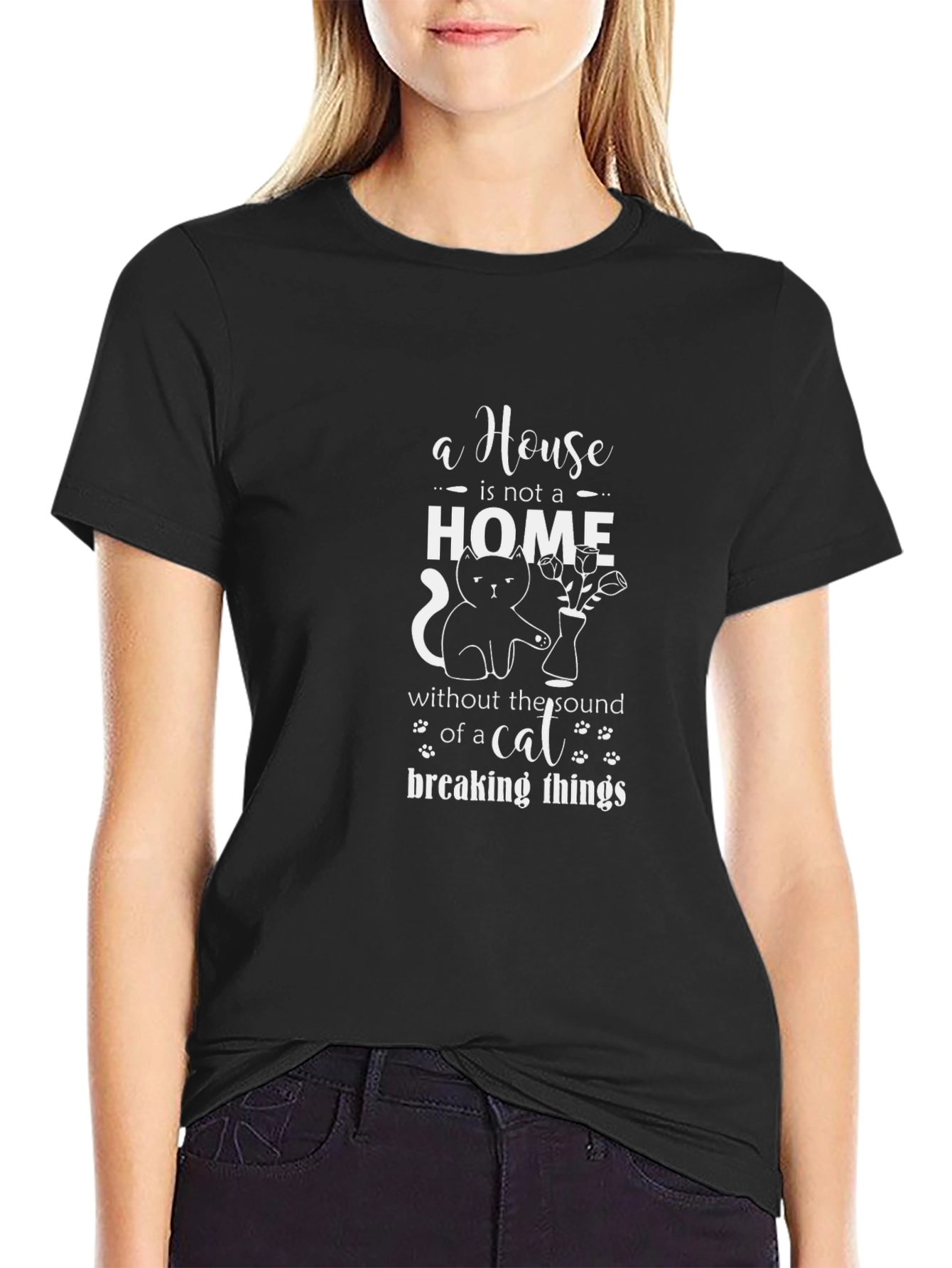 Cat Lover T-Shirt - Home Breaking Things Tee