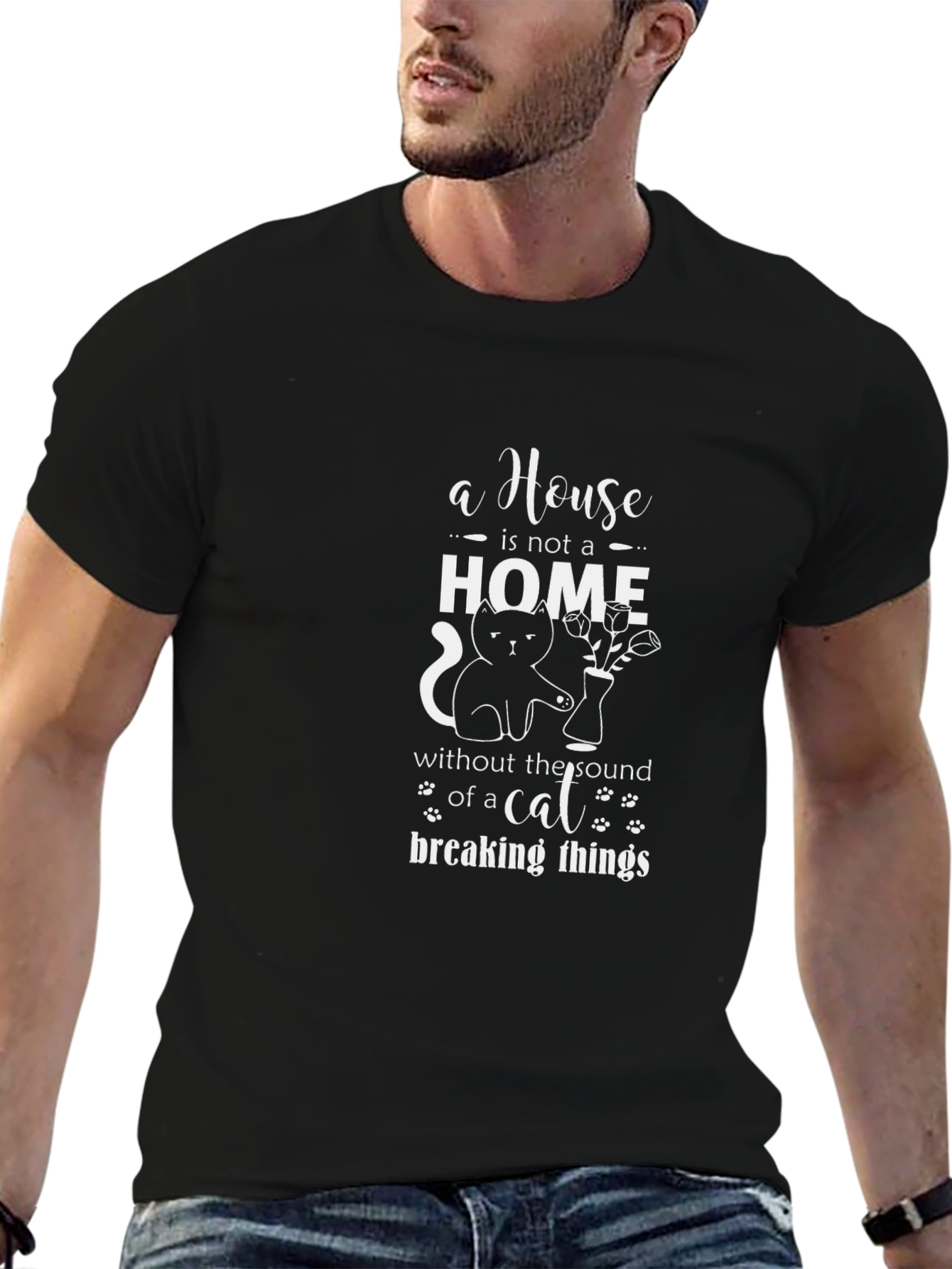 Cat Lover T-Shirt - Home Breaking Things Tee