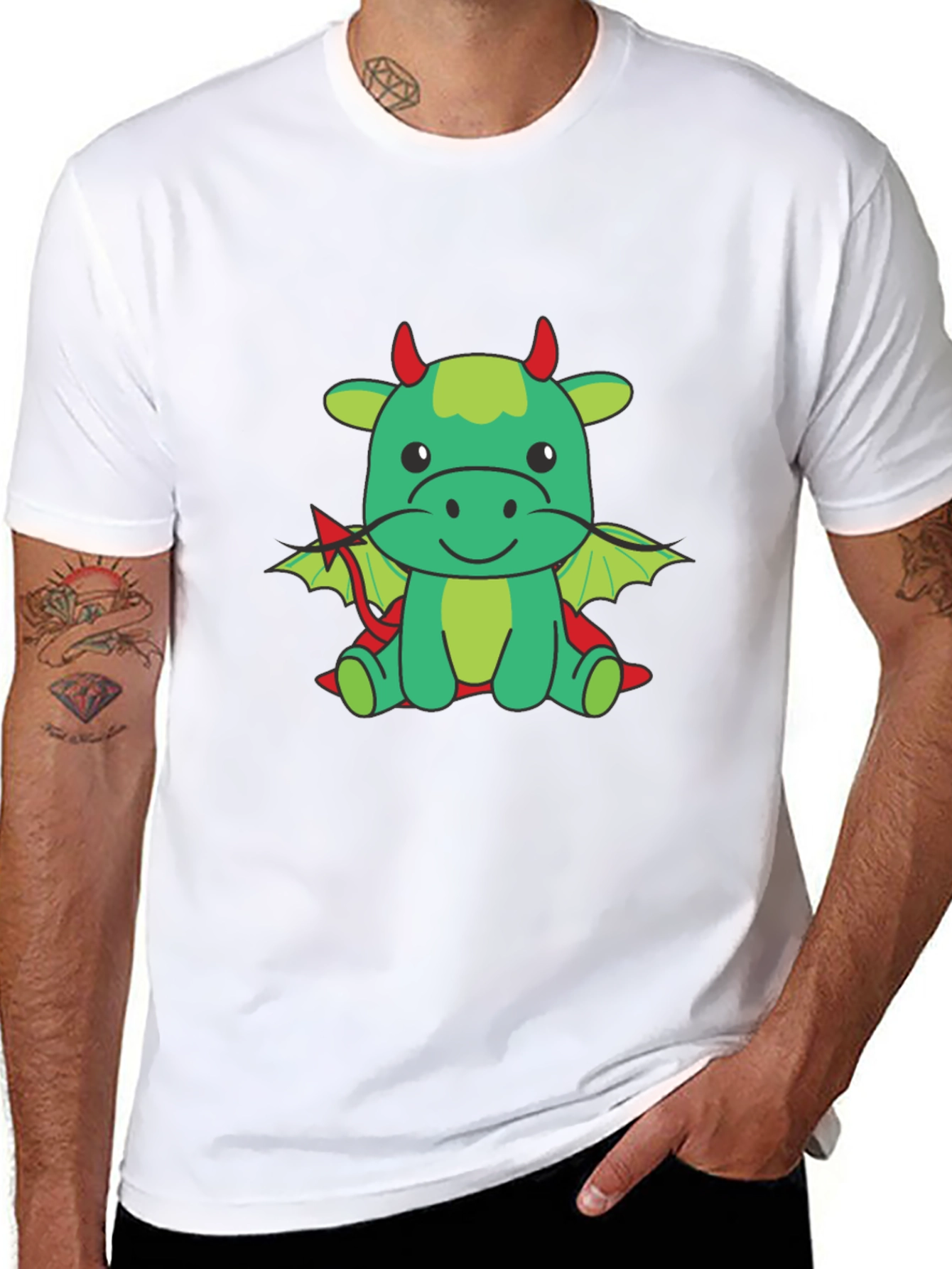 Cute Cartoon Dragon Graphic Tee