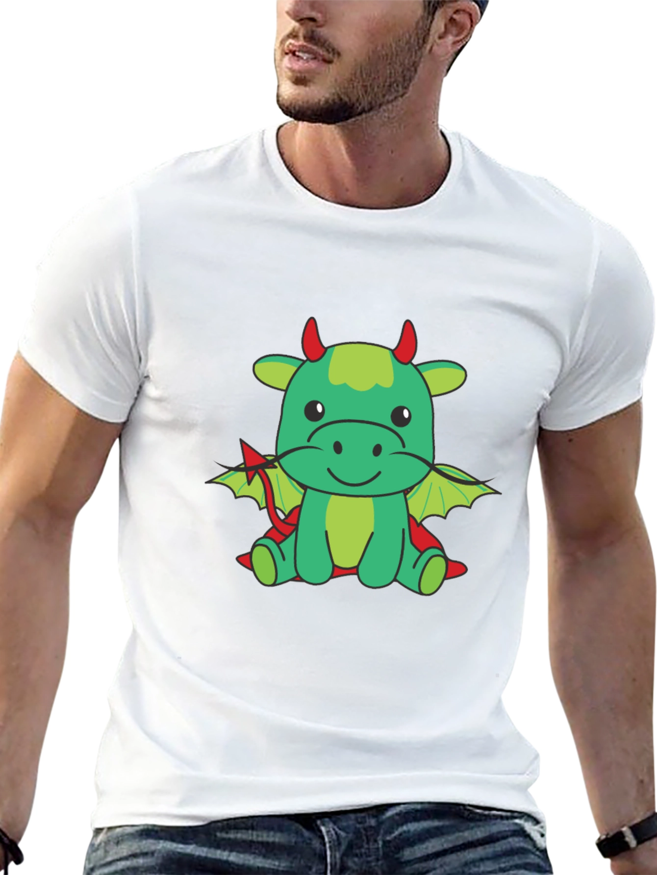 Cute Cartoon Dragon Graphic Tee