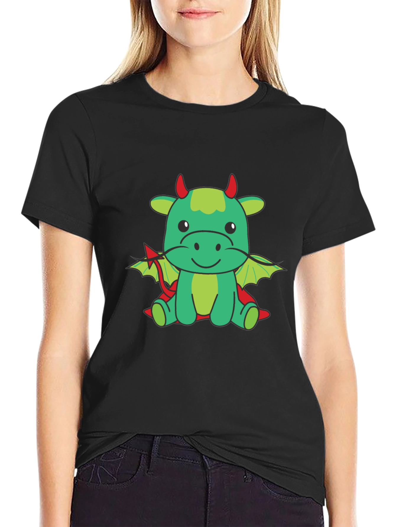 Cute Cartoon Dragon Graphic Tee