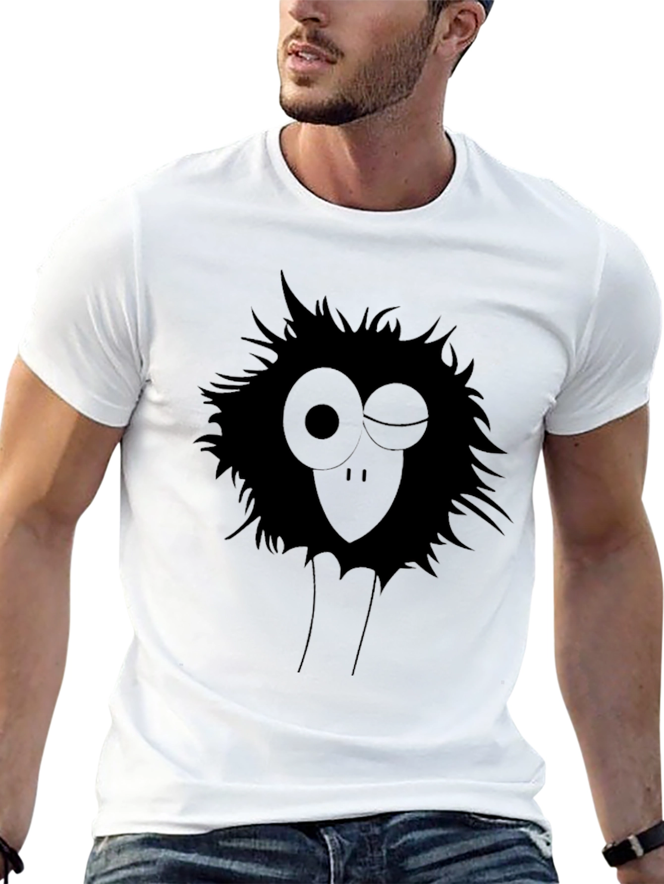 Winking Bird Graphic Black T-Shirt