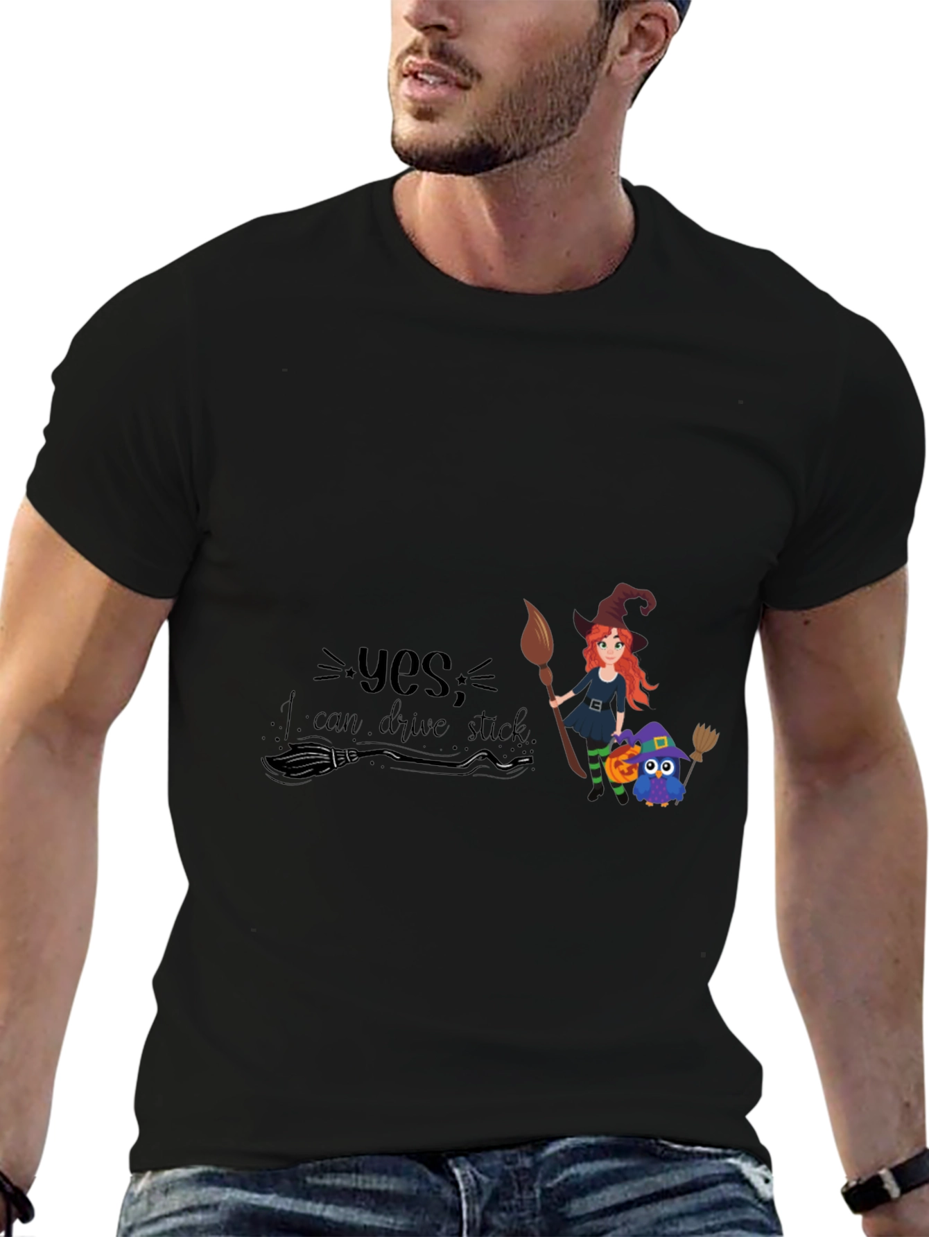 Witch Drive Stick Halloween T-Shirt