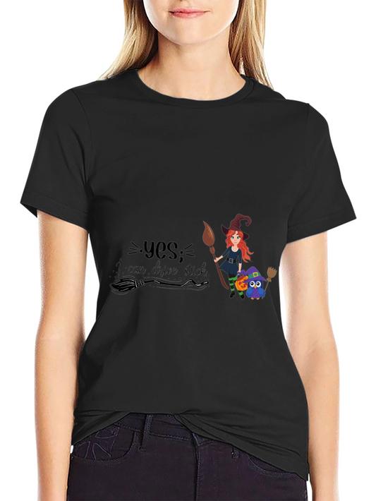 Witch Drive Stick Halloween T-Shirt