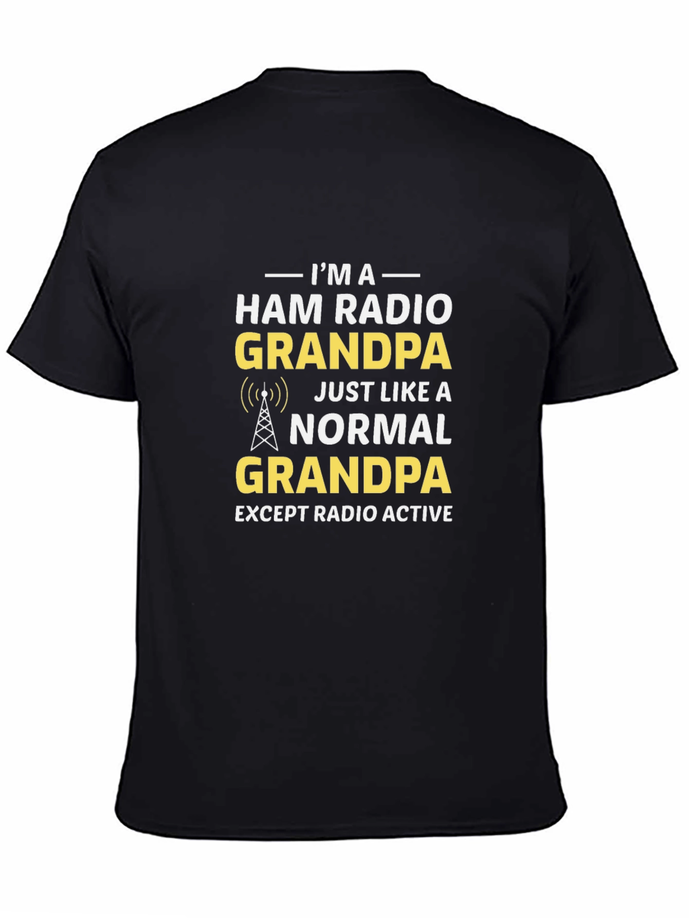 Ham Radio Grandpa Black T-Shirt