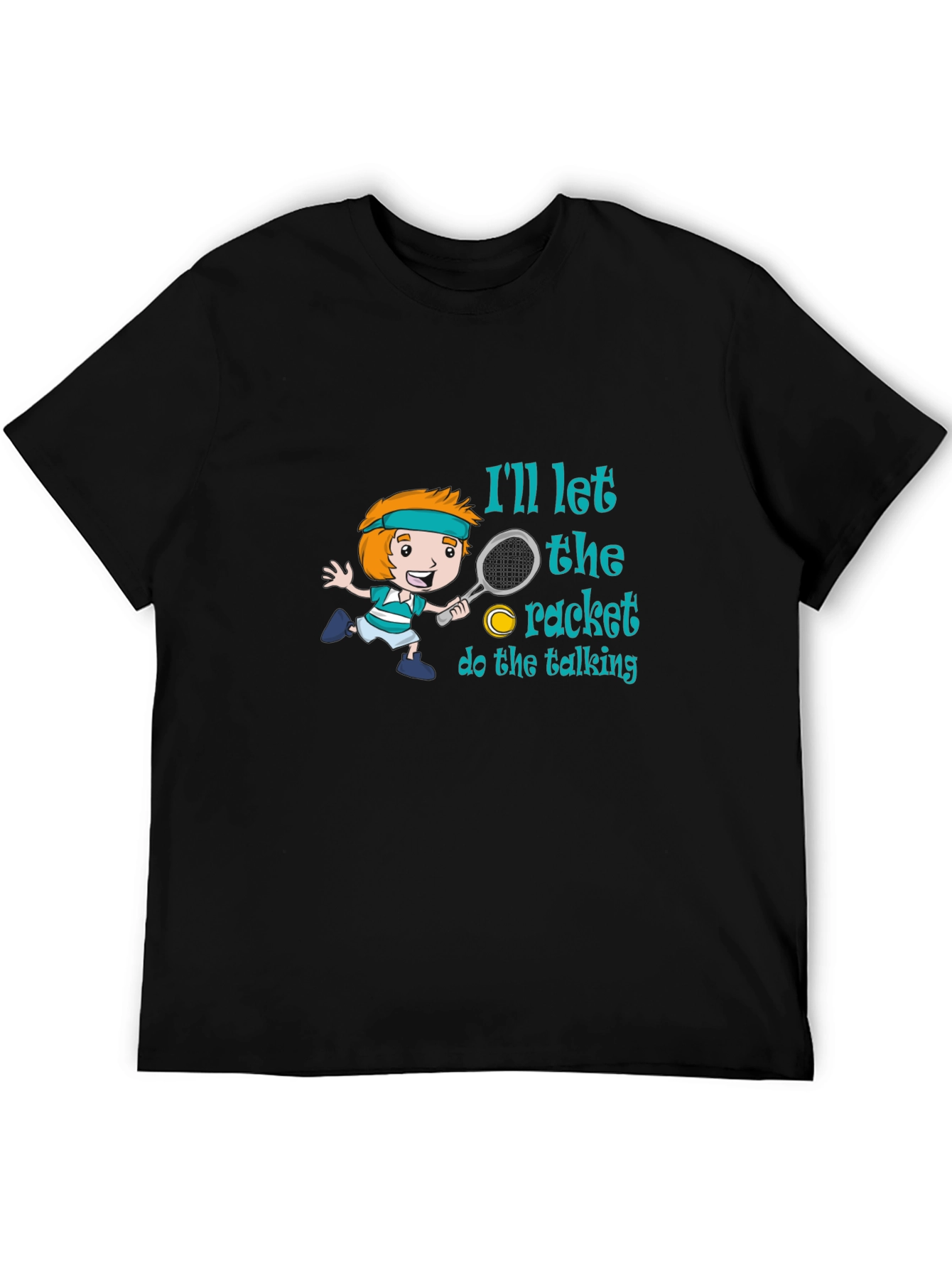 Tennis Player Cartoon T-Shirt