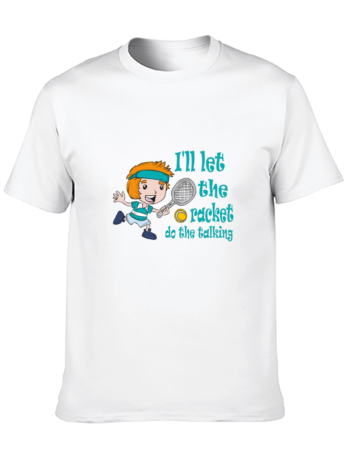 Tennis Player Cartoon T-Shirt