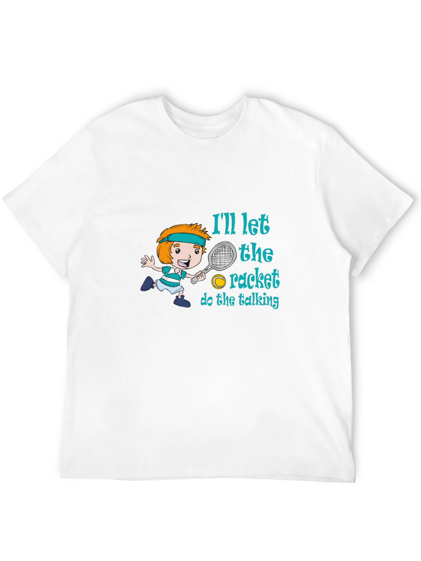 Tennis Player Cartoon T-Shirt