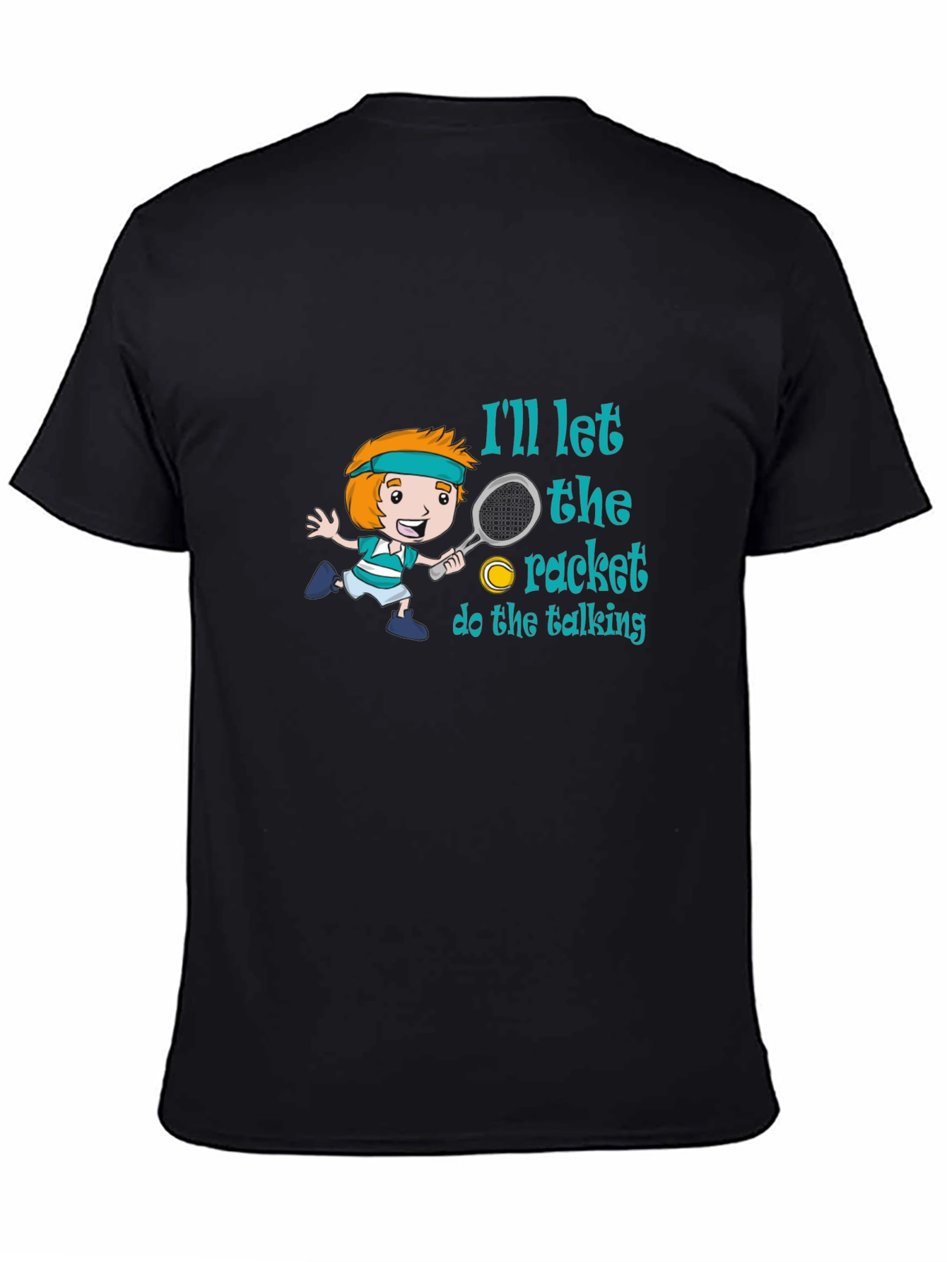 Tennis Player Cartoon T-Shirt