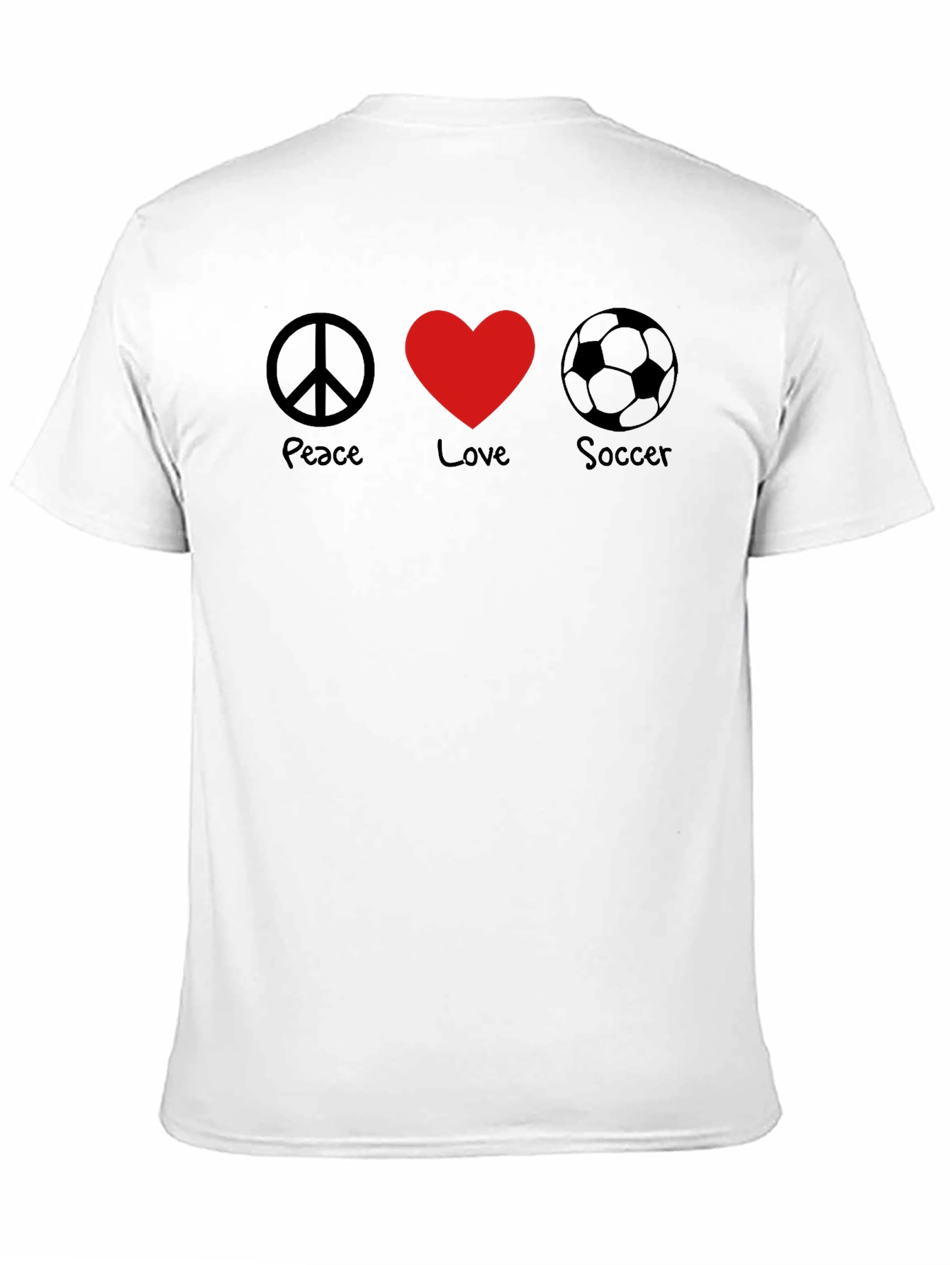 Peace Love Soccer Graphic T-Shirt