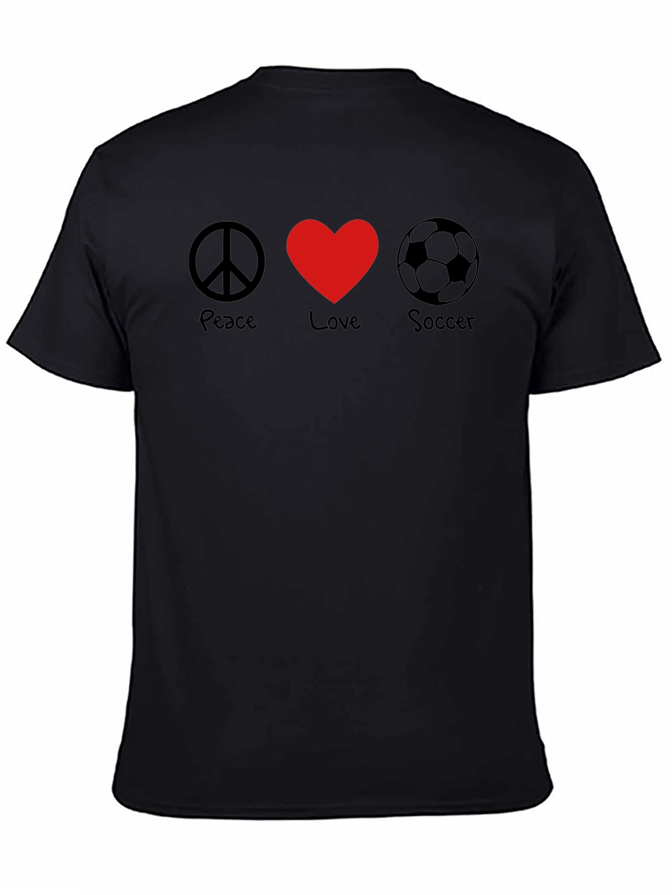 Peace Love Soccer Graphic T-Shirt