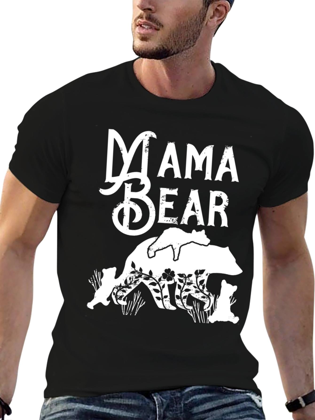 Mama Bear Graphic Tee - Black