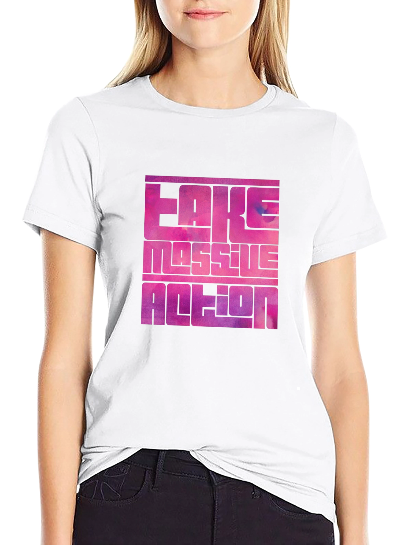 Bold Graphic Tee: Fake Massive Action
