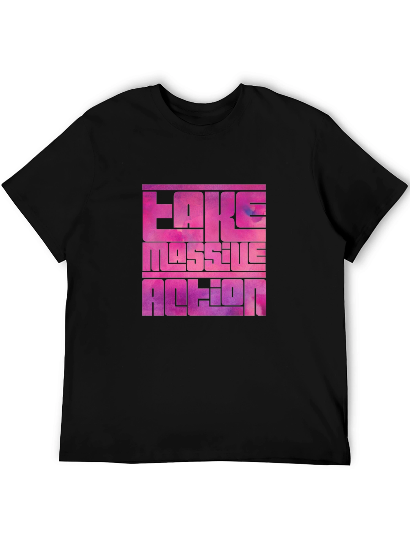 Bold Graphic Tee: Fake Massive Action