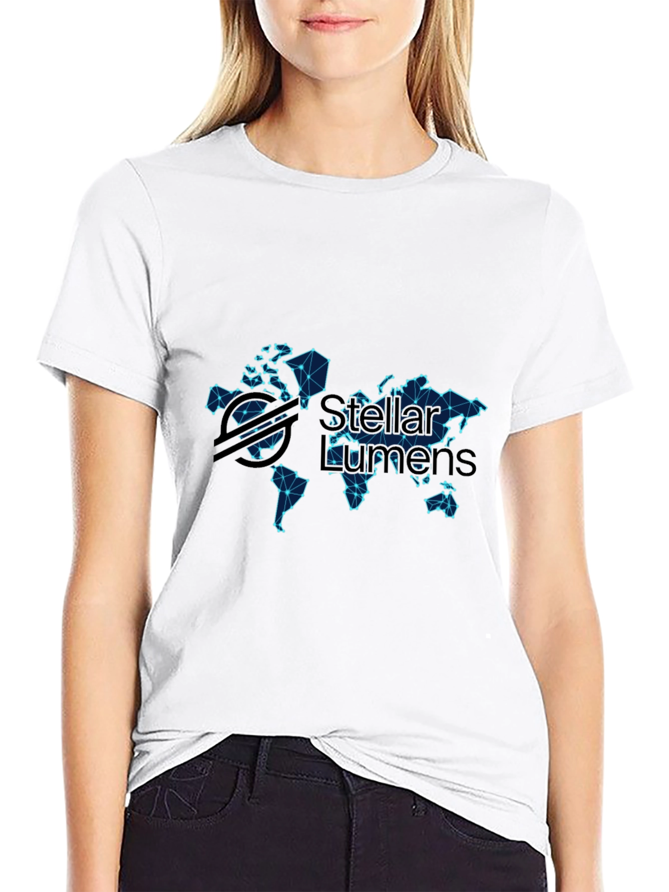 Stellar Lumens World Map Graphic T-Shirt
