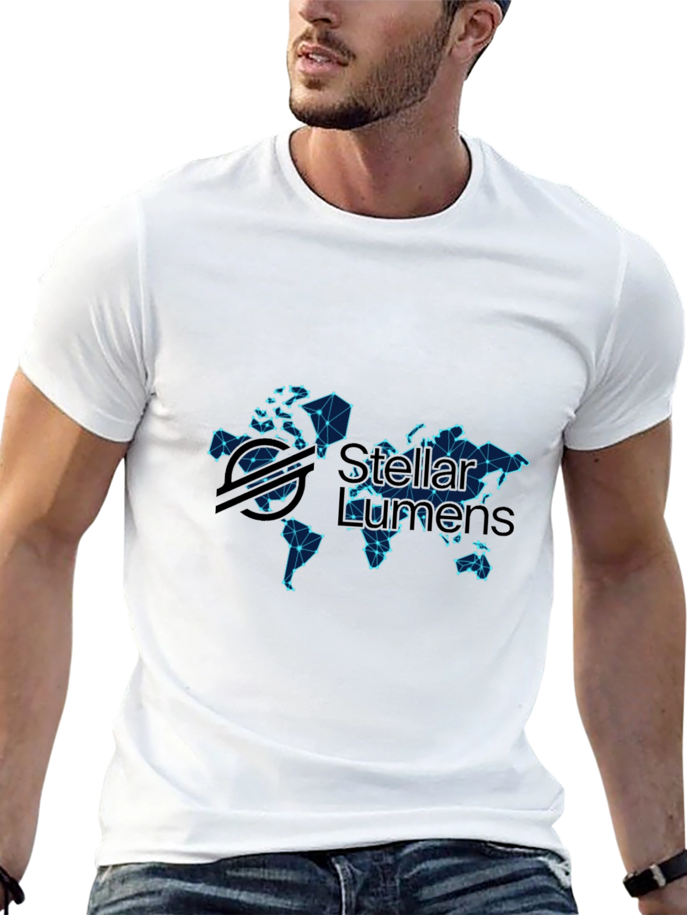 Stellar Lumens World Map Graphic T-Shirt